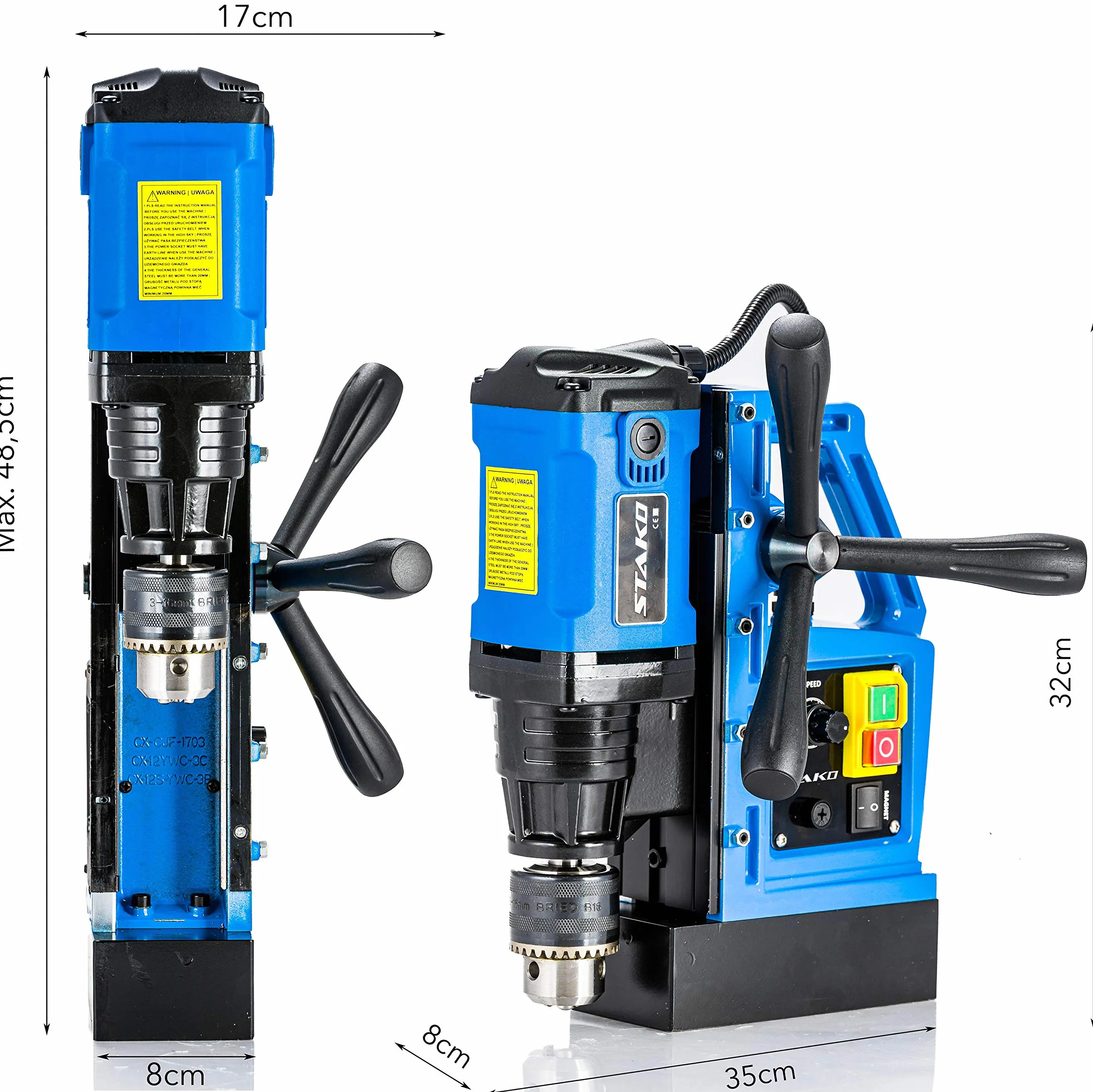 Trapano Magnetico 1480 Watt Elettromagnetico 11500N 10kg