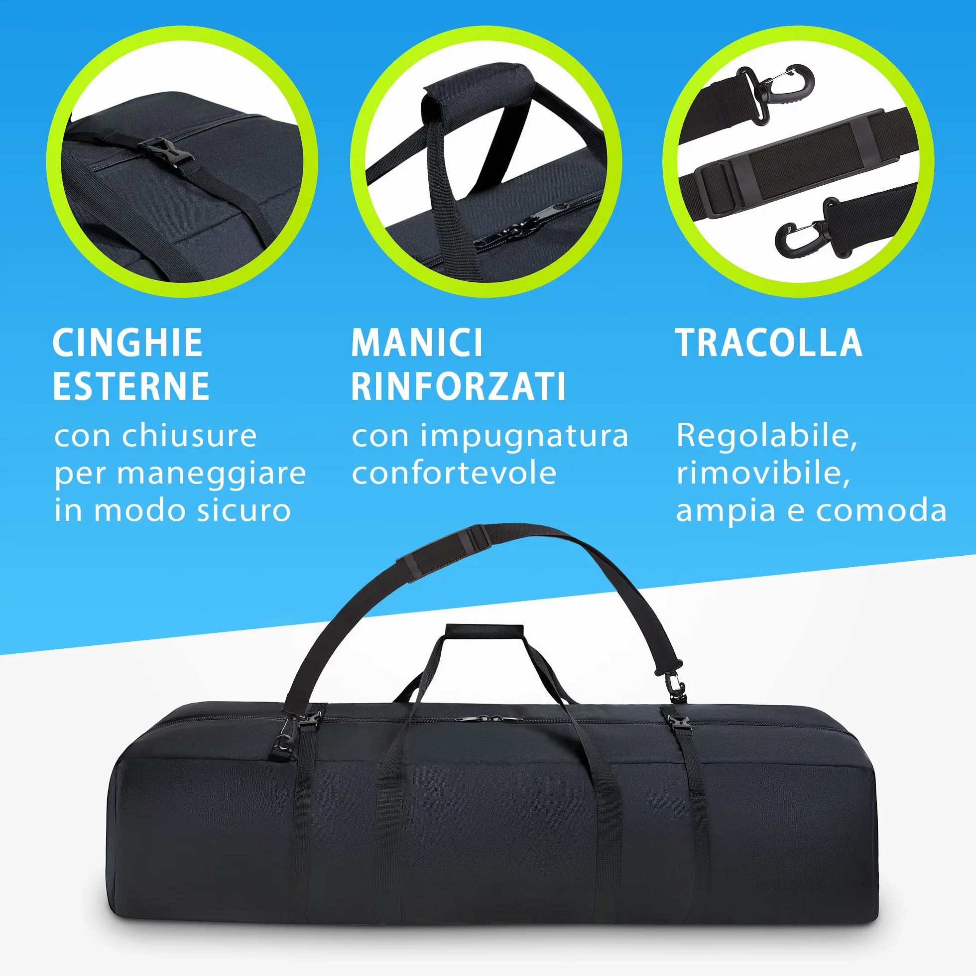 Borsa Multiuso per Telescopio Custodia per telescopio antiurto con tracolla regolabile e spazio extra, per uso militare, idrorepellente di Rhino