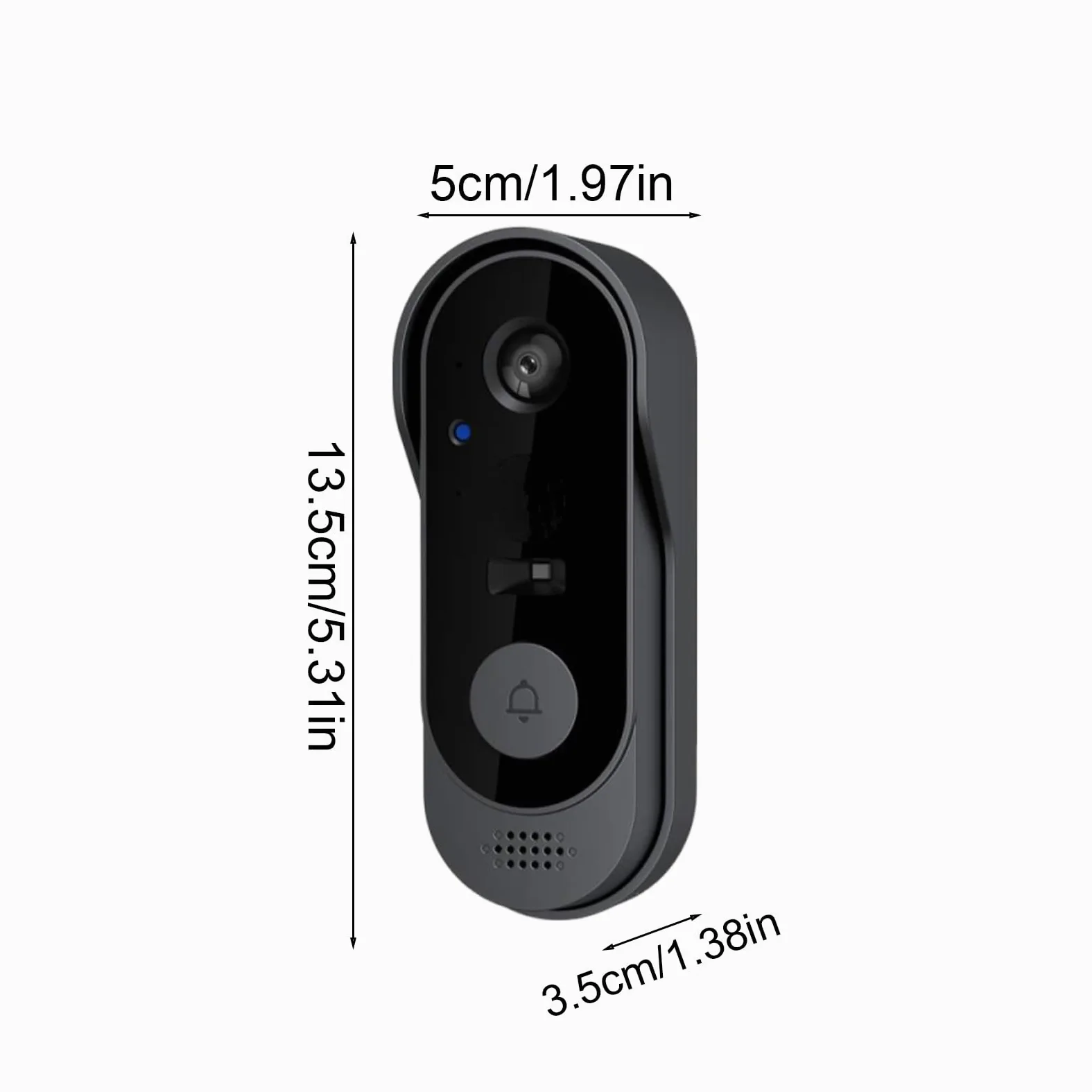Campanello Wireless con Telecamera Sensore Sicurezza, Monitor, Cloud | Videocitofono di Sicurezza Avvisi Visitatori Notturni Casa, Porta Ingresso, Esterno