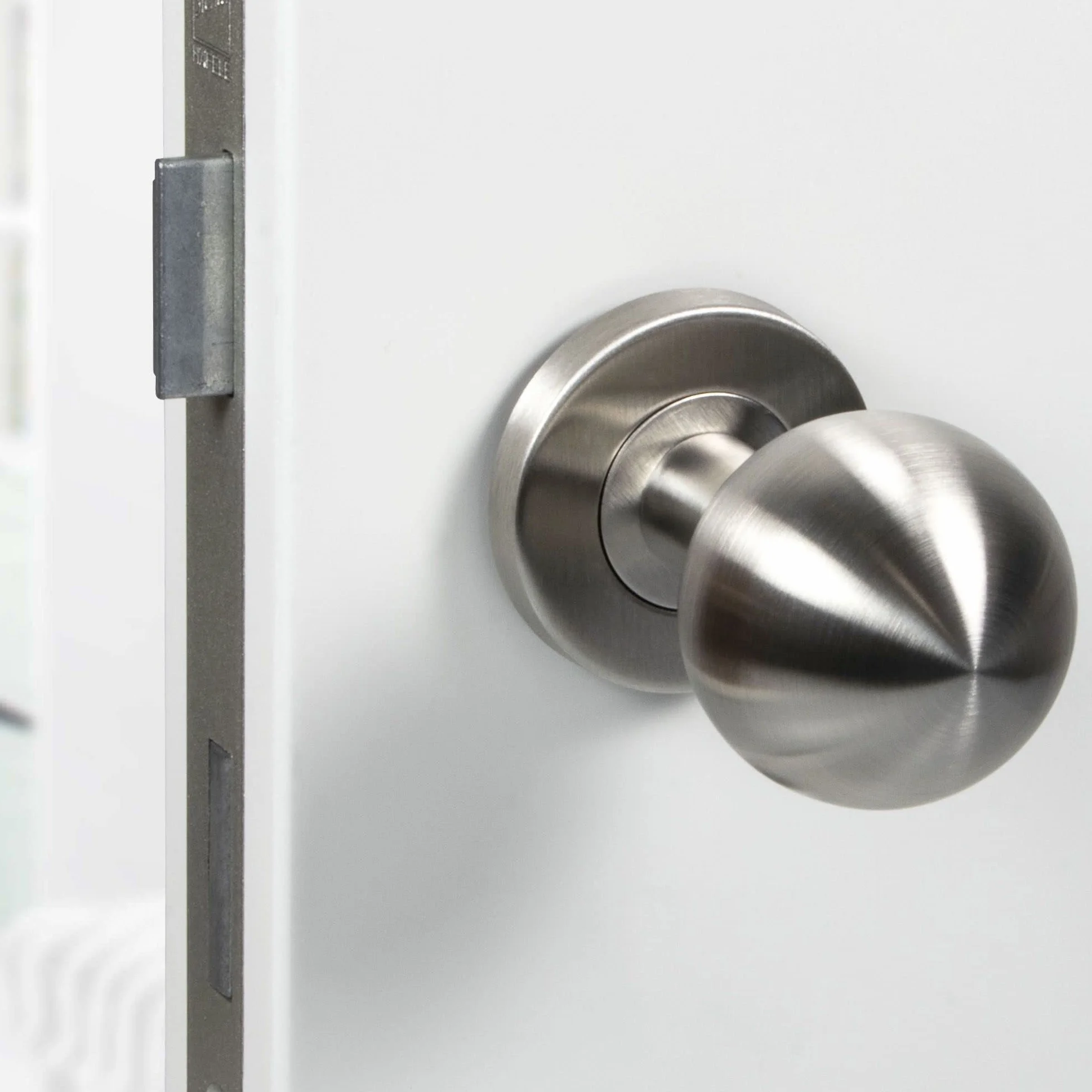 JUVA Pomello moderno per porta in acciaio inox LDK 214 Ø 50 mm a sfera fisso