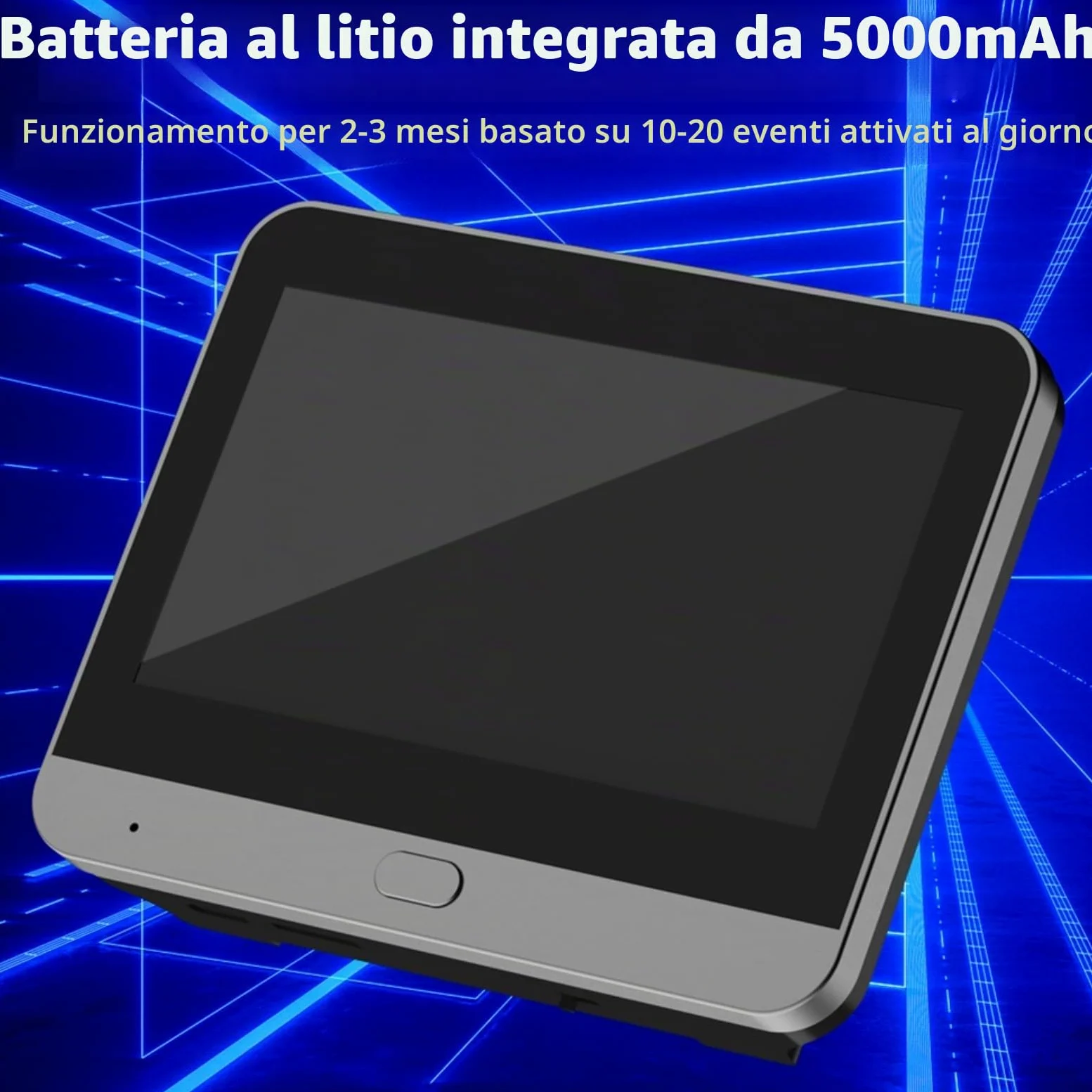 Videocitofono WiFi intelligente con schermo da 4,3 pollici, rilevatore di movimento 1080p, spioncino digitale, visione notturna, per fori per porte da 14-30 mm (bianco)