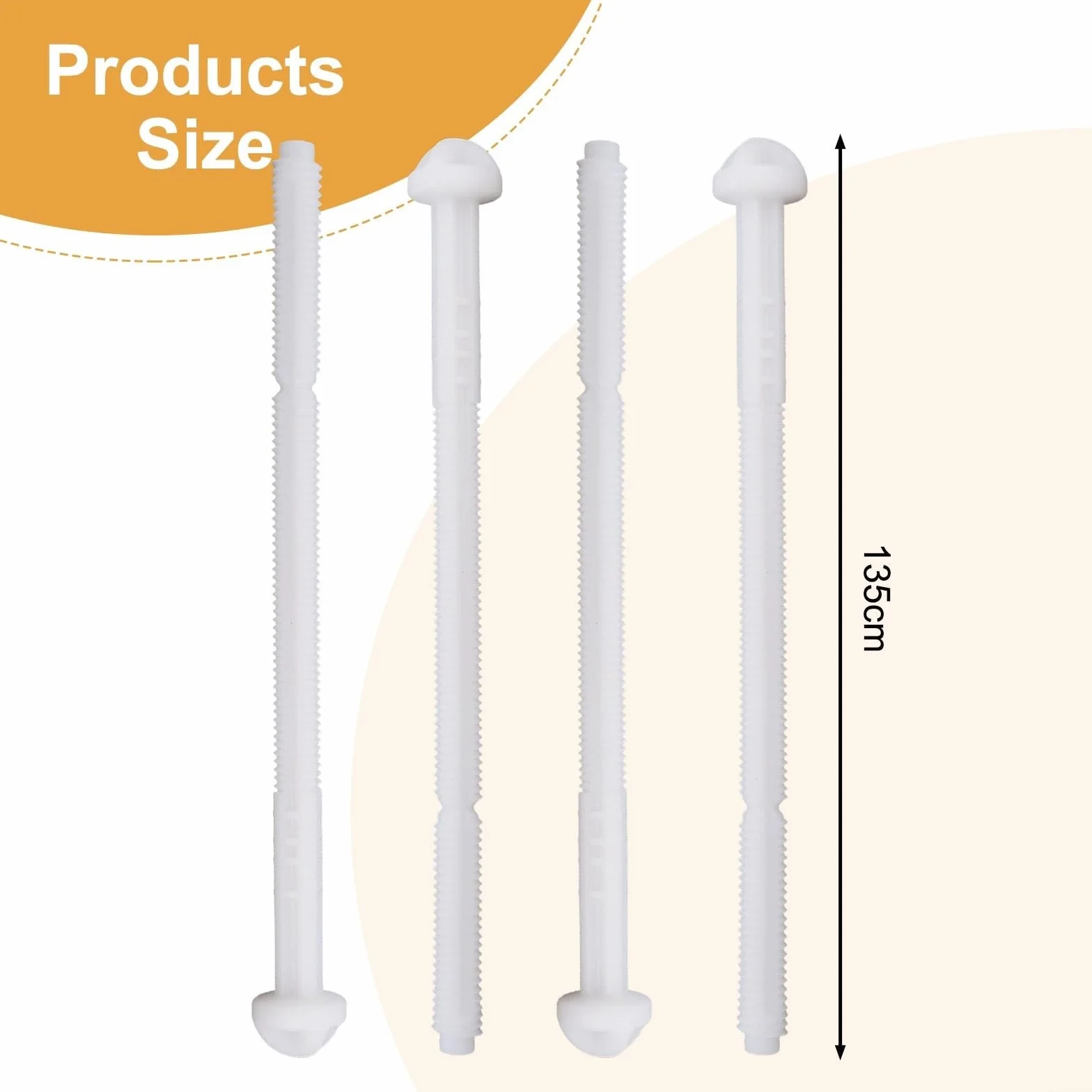 Set di 4 aste di azionamento per piastra di scarico, compatibili con modelli Twinline per barra pressatrice Twinline 240.074.00.1