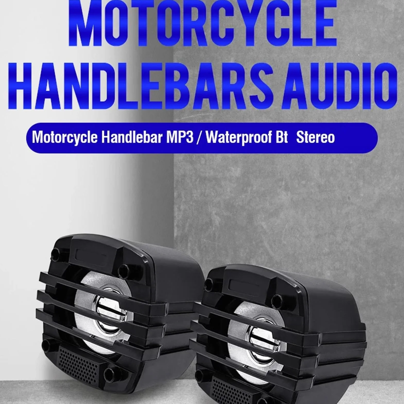 Altoparlante da manubrio,Altoparlanti per moto, Altoparlanti per montaggio su manubrio del audio, Amplificatore radio, di amplificazione audio, stereo per moto con audio HiFi per ATV e UTV