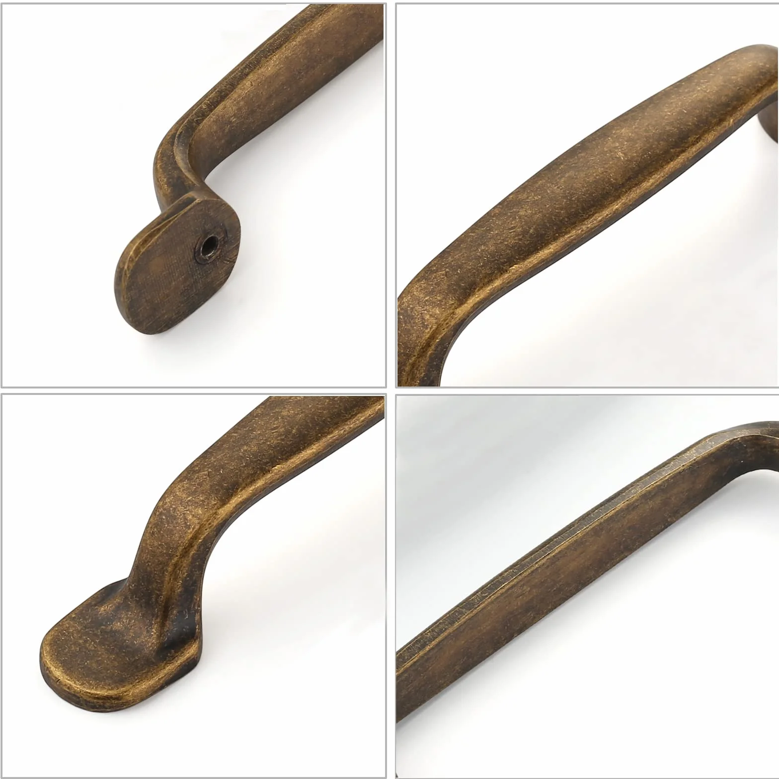 FURNIWARE Confezione da 12 maniglie in ottone anticato per armadietti da cucina, cassetti, elettrodomestici, armadietti, cassetti, armadi, porte, ottone, 96 mm
