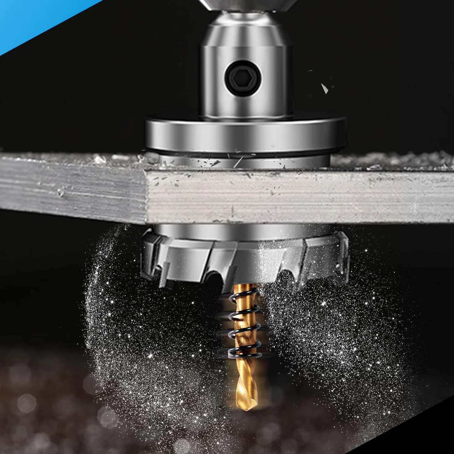 Trapano a Corona 80mm Carburo di Tungsteno TCT 3 Taglienti per Acciaio Inox Metallo