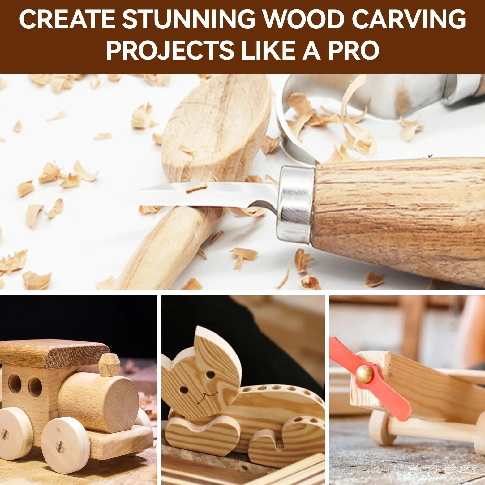 Kit Intaglio Legno 28 Pcs,Strumenti per Intaglio del Legno con Coltelli da Intaglio,Scalpelli,Blocchi di Legno e Guanti,Set di Coltelli da Intaglio per Principianti,Hobbisti e Regalo Creativo
