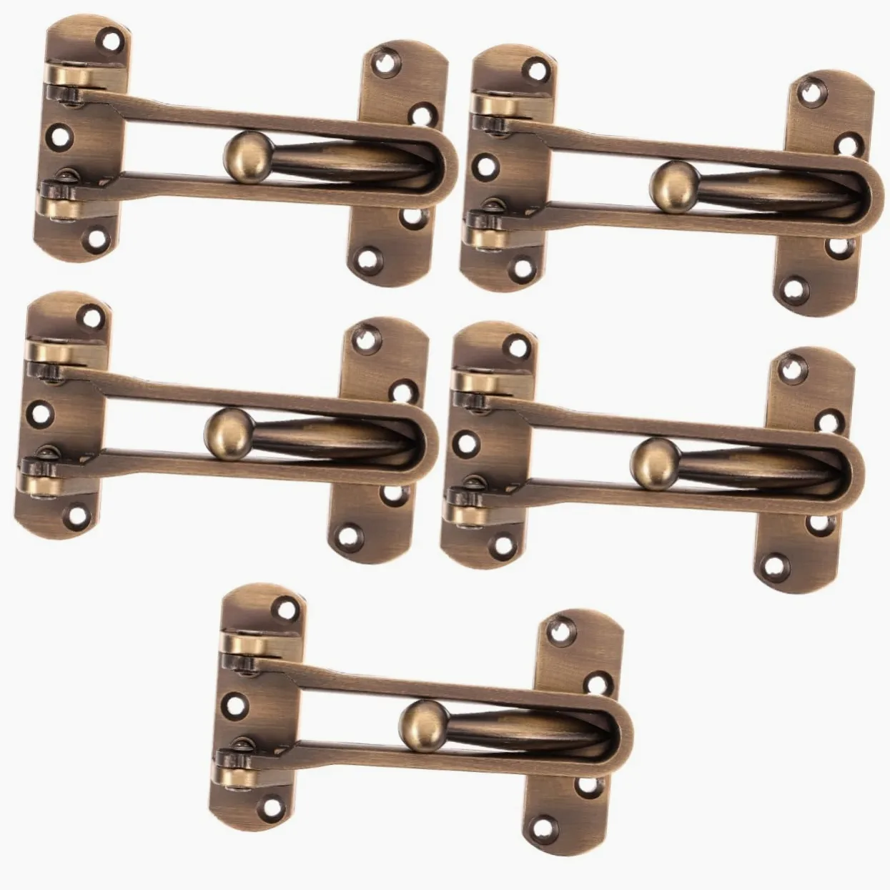 5 Pezzi Serratura Sicurezza per Porta con Chiavistello Vintage e Hotel Design Elegante e Pratico Antico
