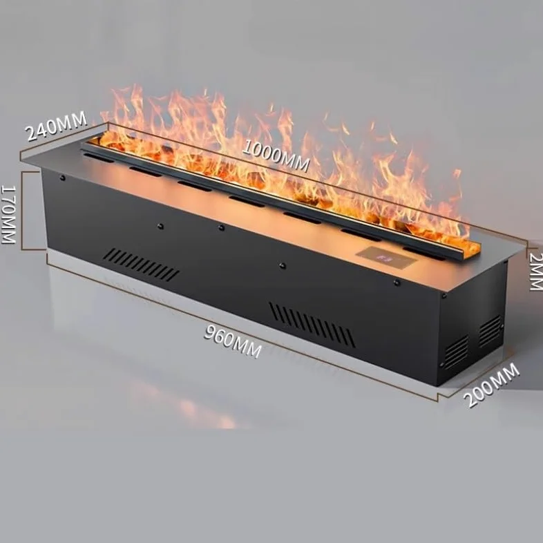 Camino da Interno Camino elettronico ad atomizzazione con fiamma simulata 3D incorporata, camino elettrico, umidificatore for soggiorno(1000mm)