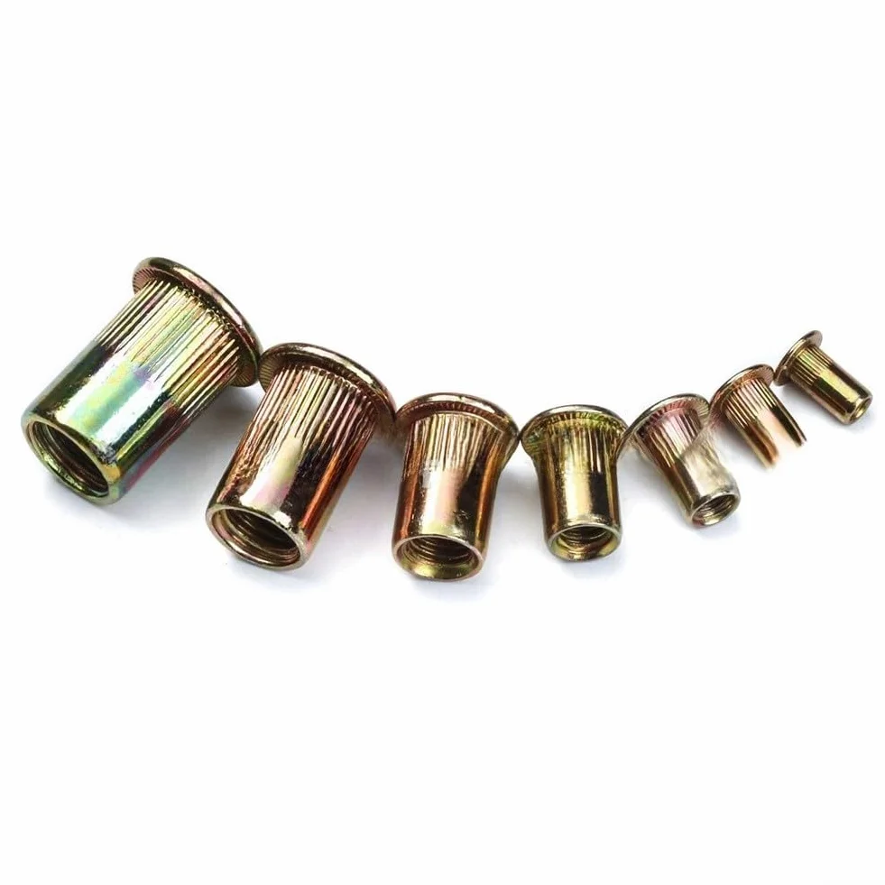 Kit da 165 dadi rivetti in acciaio al carbonio zincato M5 M6 M8 M10 12 mm