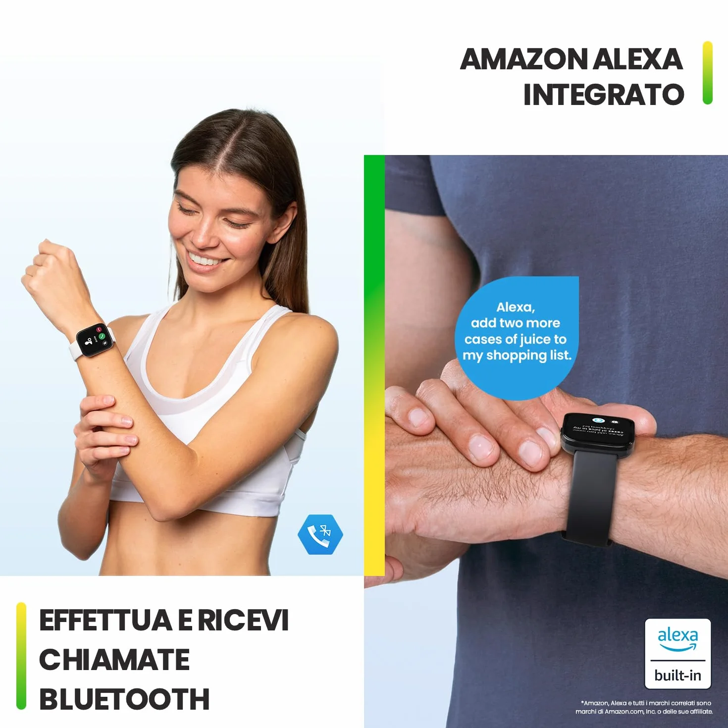 Amazfit Bip 5, 46 mm, Smartwatch, Schermo grande, chiamate Bluetooth, Alexa, GPS, durata della batteria di 10 giorni, fitness tracker con frequenza cardiaca, monitoraggio dell'ossigeno nel sangue