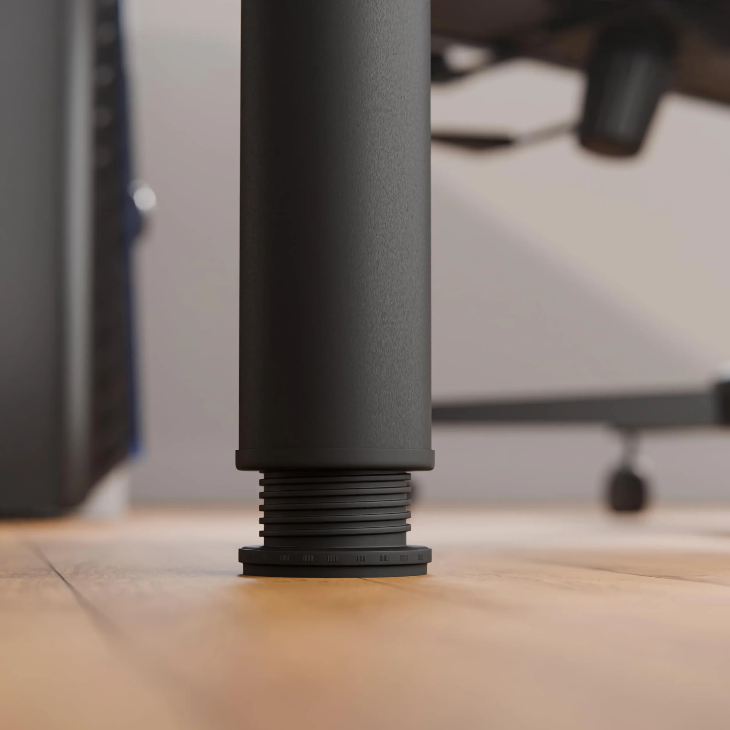 ATM Gambe da tavolo in metallo regolabili 710 mm + 30 mm Diametro 60 mm Nero