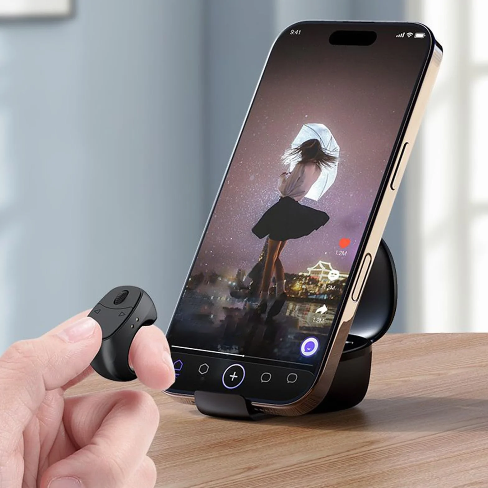 Page Turner Telecomando | Telecomando senza fili per scorrere i lati – Supporto ergonomico per lettori tablet lavoro fotocamera auto viaggio musicista ufficio camera da letto