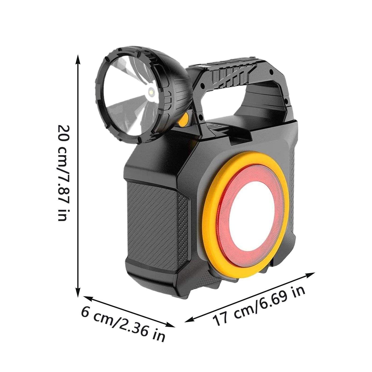 Generico Da Campeggio Ricaricabili Luminose Alta Lunga Durata Multiuso | Kit Torcia Ricaricabile Da Campeggio Pesca, Outdoor, Escursionismo, Camminata Notturna, Blackout, Riparazione Auto