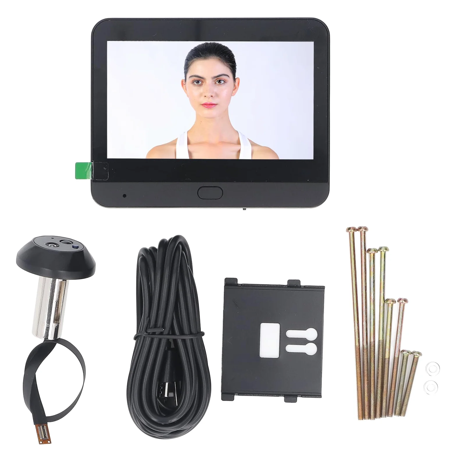 FTVOGUE Citofonico per Campanello Video Wireless, Videocamera per Campanello Intelligente 1080P con Rilevamento del Movimento PIR, Visione Notturna per Casa o Appartamento