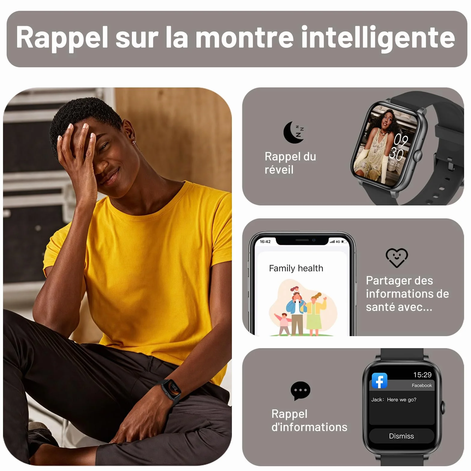 Smartwatch Uomo Donna, 1.85" Orologio Smartwatch con Effettua/Risposta Chiamate, 130+ Sportive Smart Watch con Contapassi/SpO2/Cardiofrequenzimetro, Impermeabil IP68 per iOS Android Atro