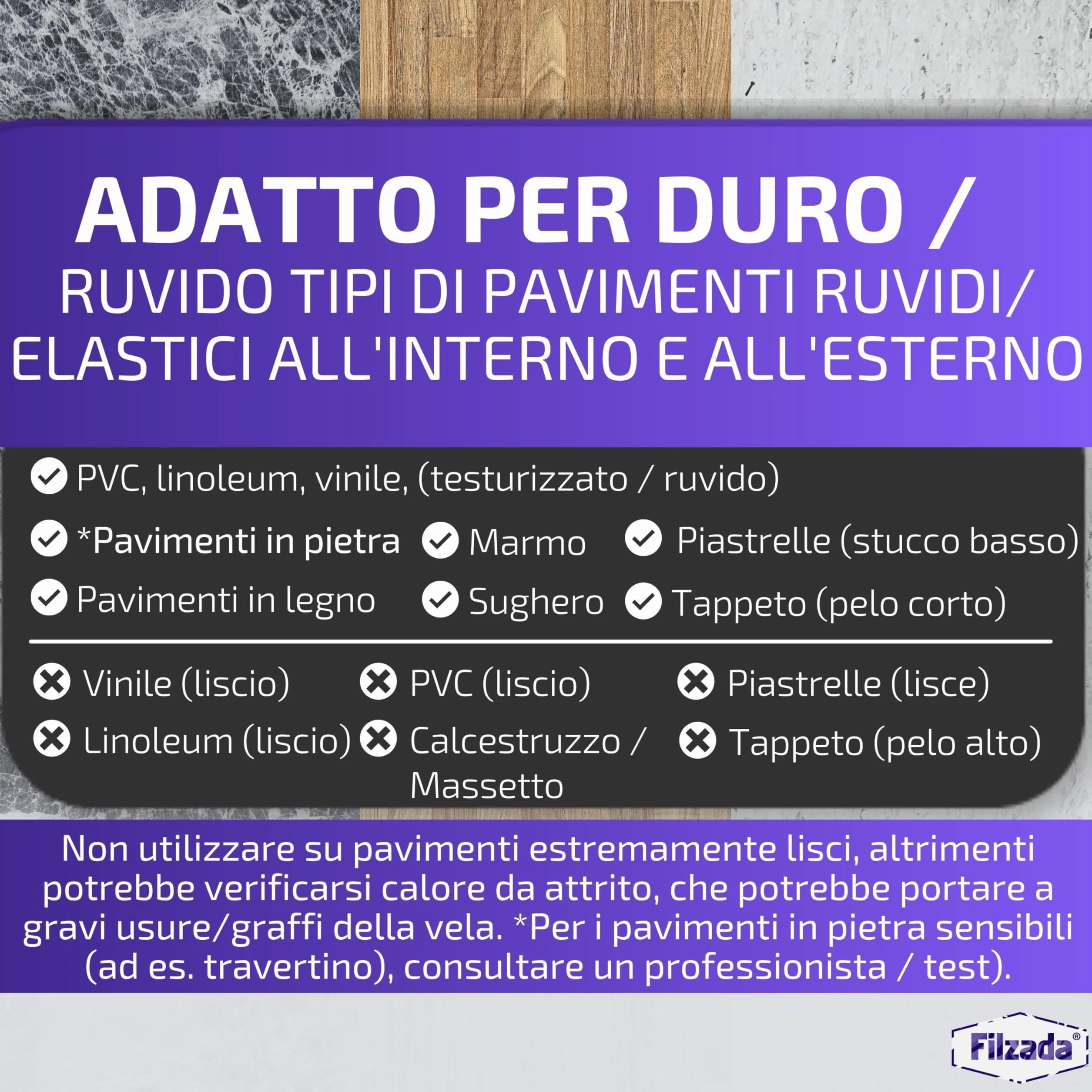 Piedini per mobili autoadesivo in Teflon 70 x 19 mm - Scivoli per mobili PTFE 8 pezzi