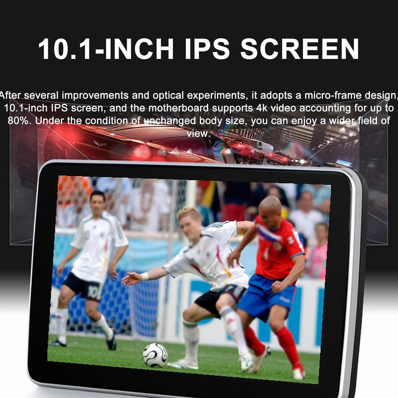 Monitor da 10,1/11,6 Pollici per Poggiatesta Auto, Lettore Mp5 con Touchscreen IPS HD, Supporta La Connessione Bluetooth/USB/FM/Scheda TF/Telefono Cellulare Wireless 10.1″
