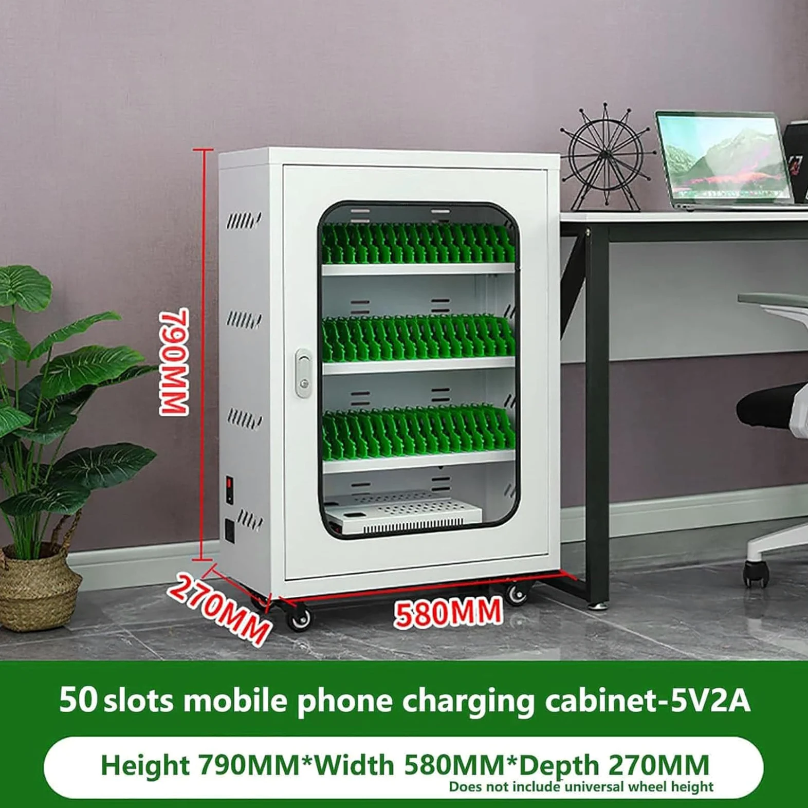 Recharable le Phone Sto Locker con serratura a combinazione e ruote, armadietto di ricarica multi porta per scuole, chiese, aeroporti e spazi pubblici