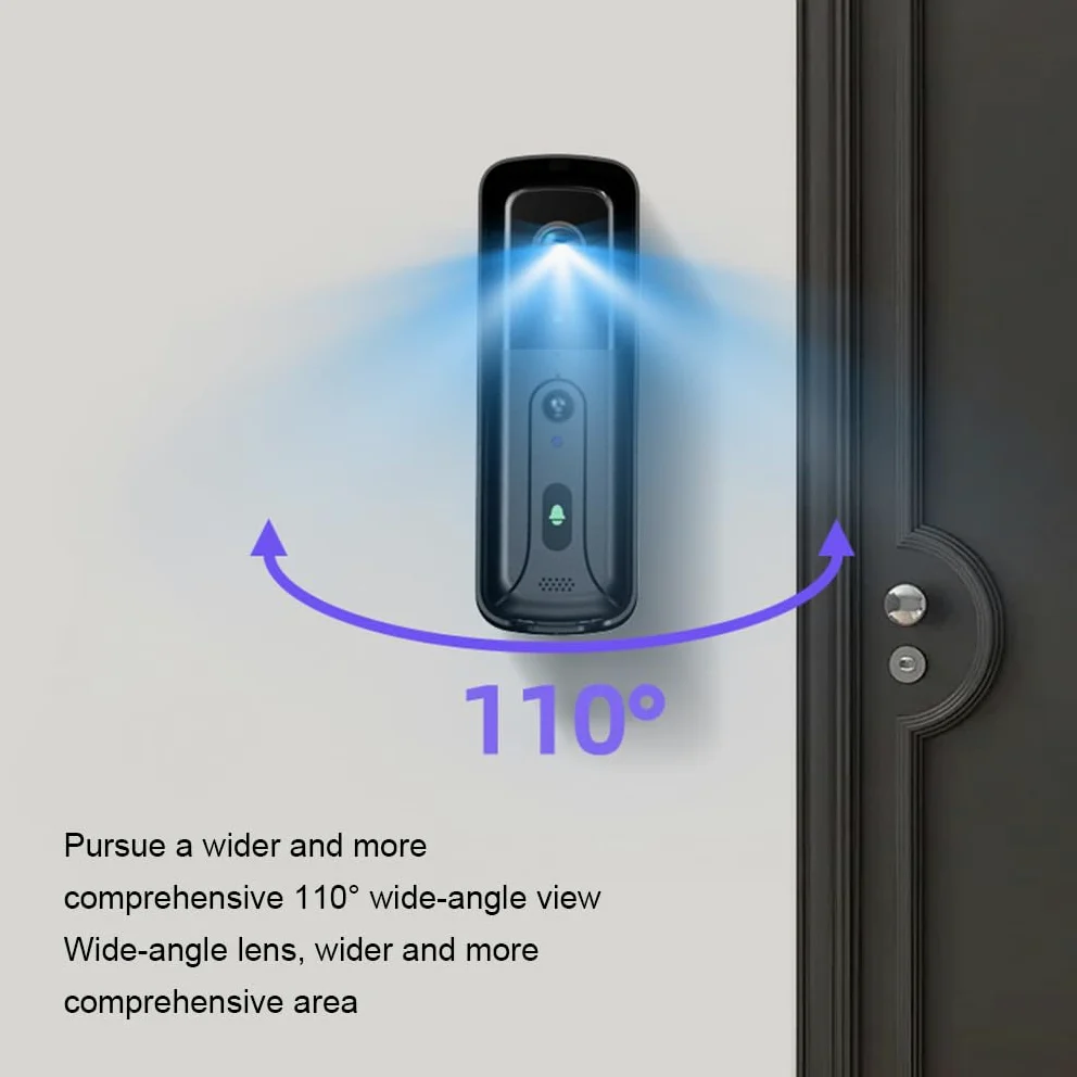 Videocamera versatile per campanello che offre risposta con bianco | un clic e trasmissione interna fino a 50 metri con videocitofono migliorato ad definizione