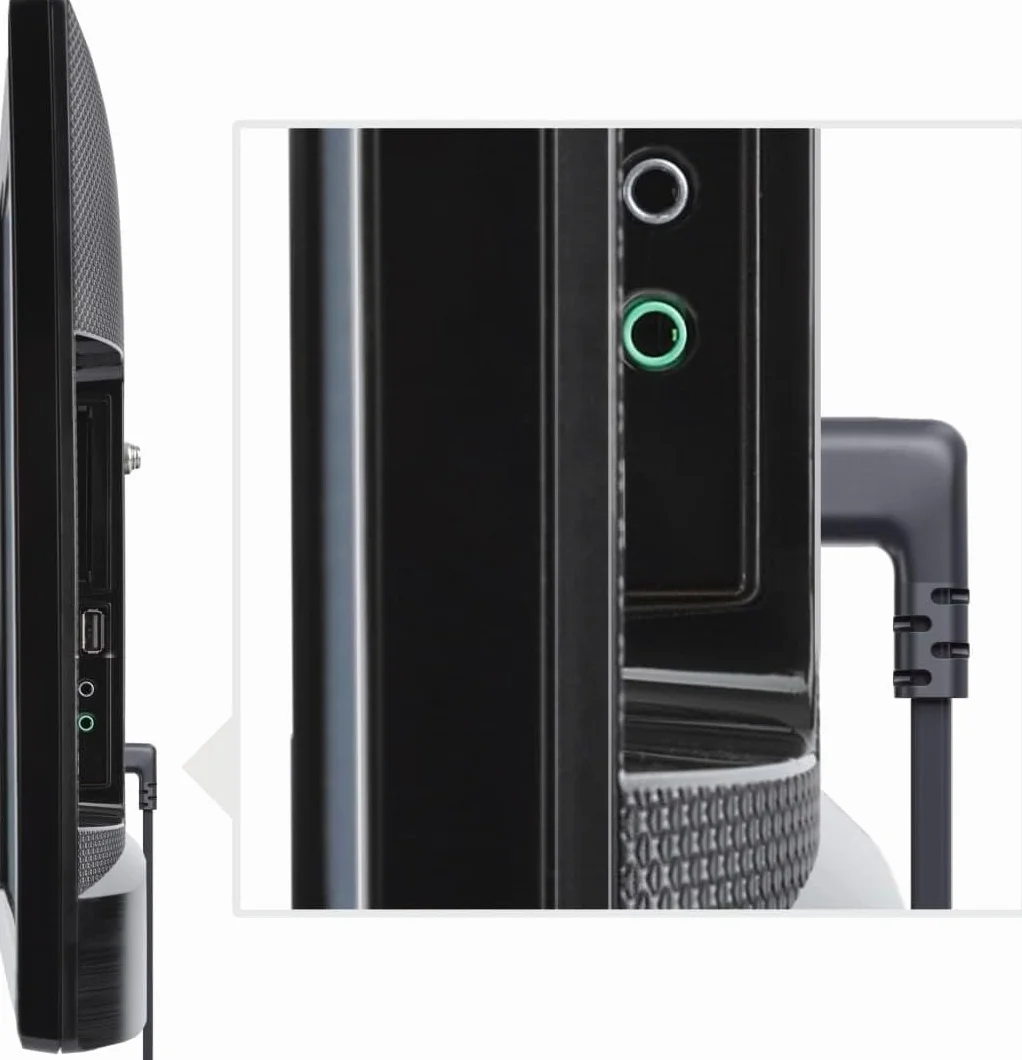 TECHZOCO Cavo di alimentazione IEC-320 C7 angolare, Cavo di Alimentazione Tipo C Euro, Sezione 0,75 mm², Compatibile con Samsung, Philips, LG Sony Sharp Panasonic LED TV Sky, Sky High TV PS4, 10 Metri