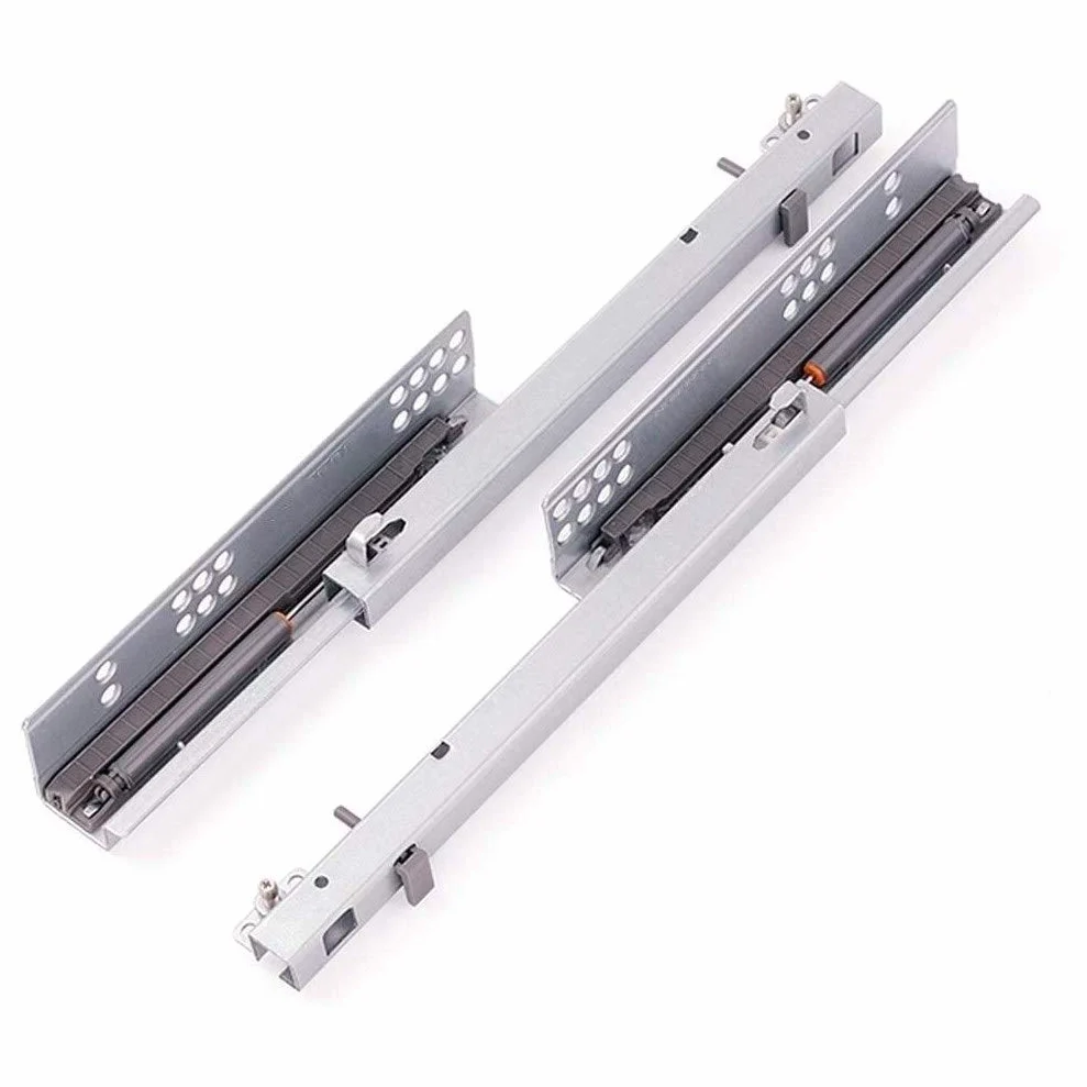 Guide di Scorrimento per cassetti Guide per cassetti Guide per cassetti, Binario Inferiore per cassetti, Nascosto, Guida a Tre sezioni, Tampone di smorzamento, Scorrimento Fluido, Nessun Rum