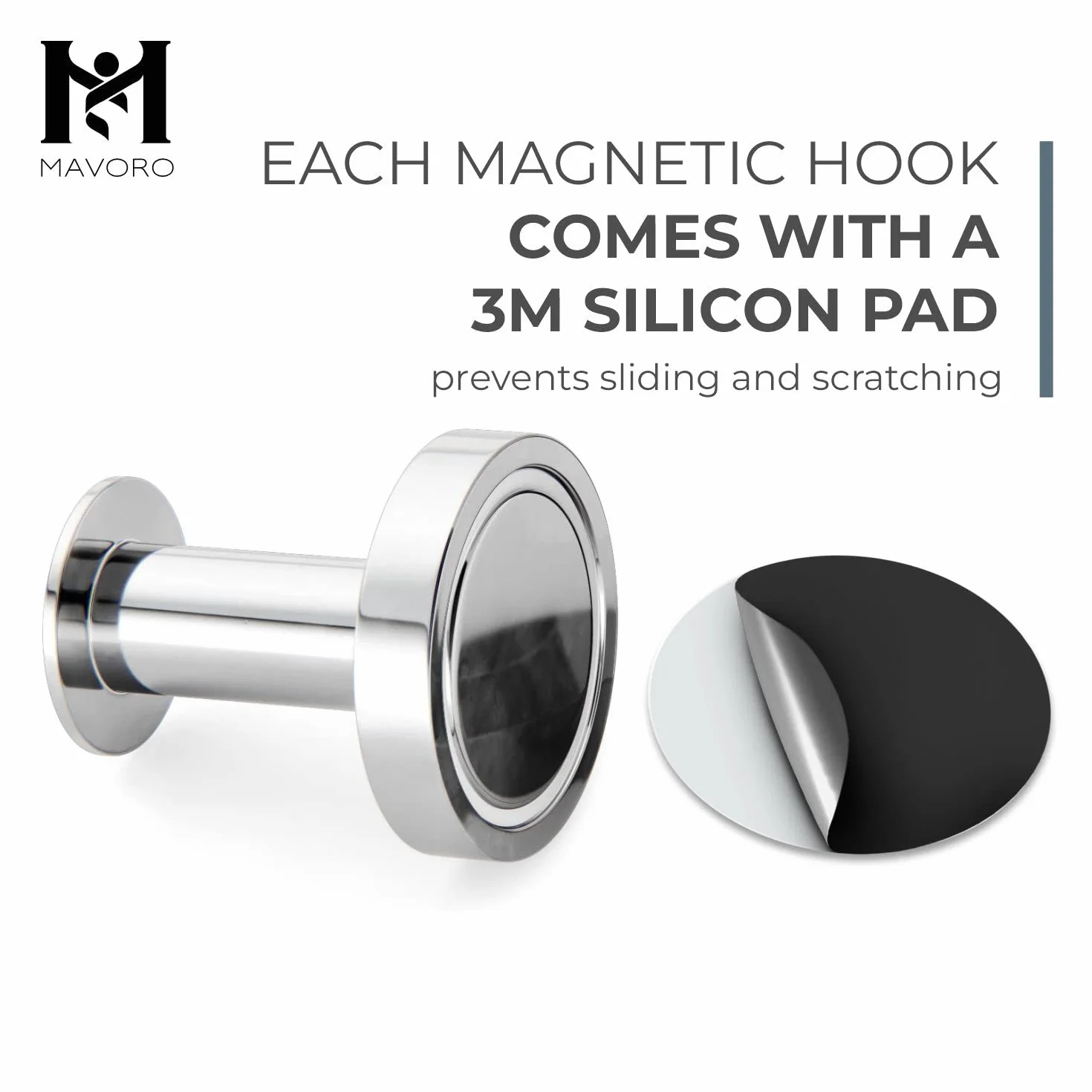 Mavoro Magneti Neodimio 52 Terre Rare Appendiabiti Magnetici Set da 4 Potenti per Frigoriferi Armadietti