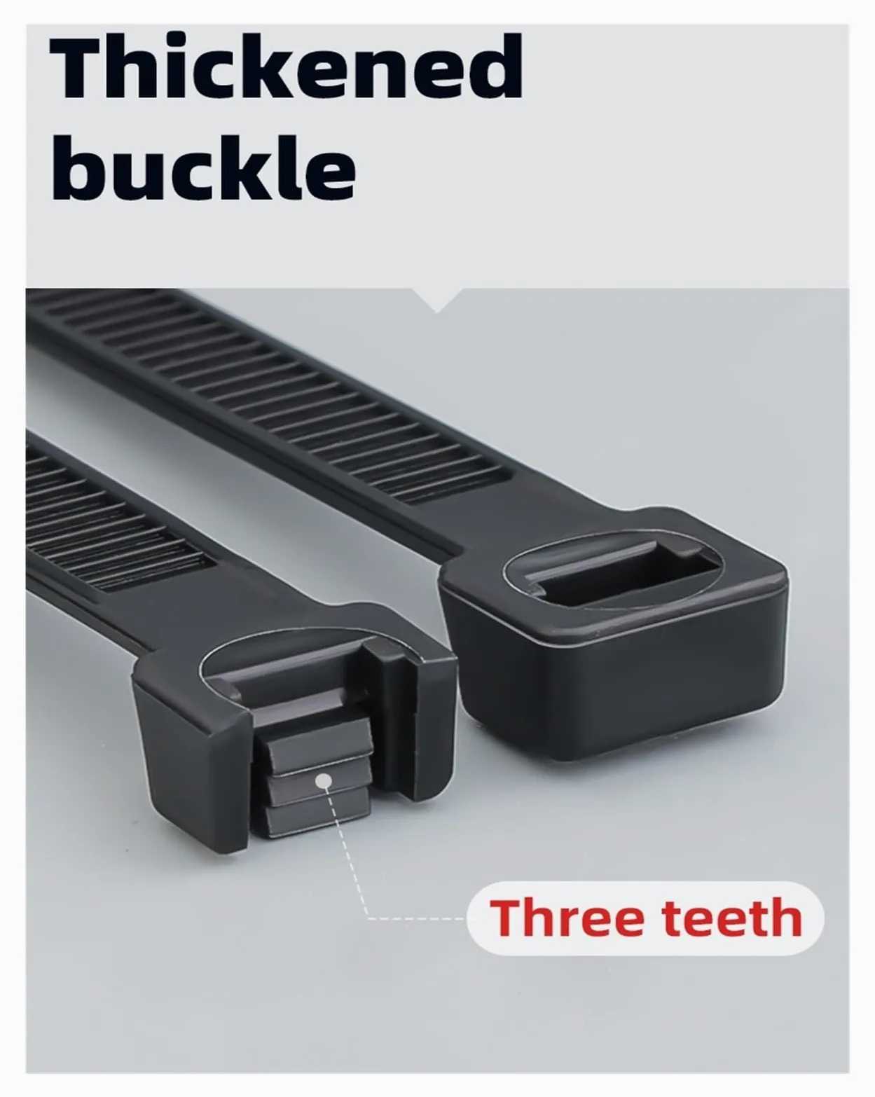 Fascette in nylon for cavi, fili in plastica, cinghia fissa, bianco/nero, autobloccanti, resistenti alla trazione(8x400 Black)