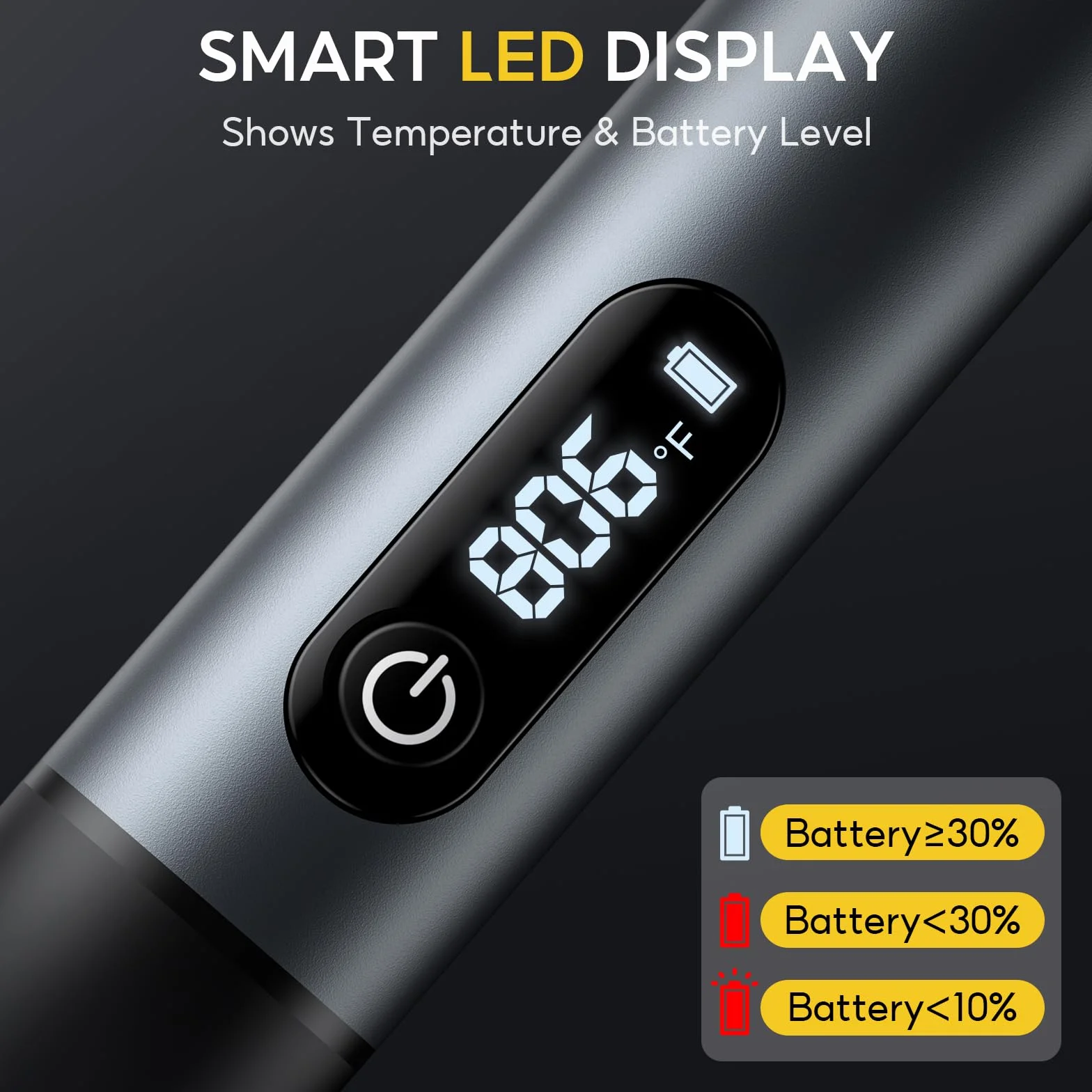 Saldatore a stagno a batteria con display LCD 200–450°C USB-C riscaldamento rapido 7s 3 punte C210
