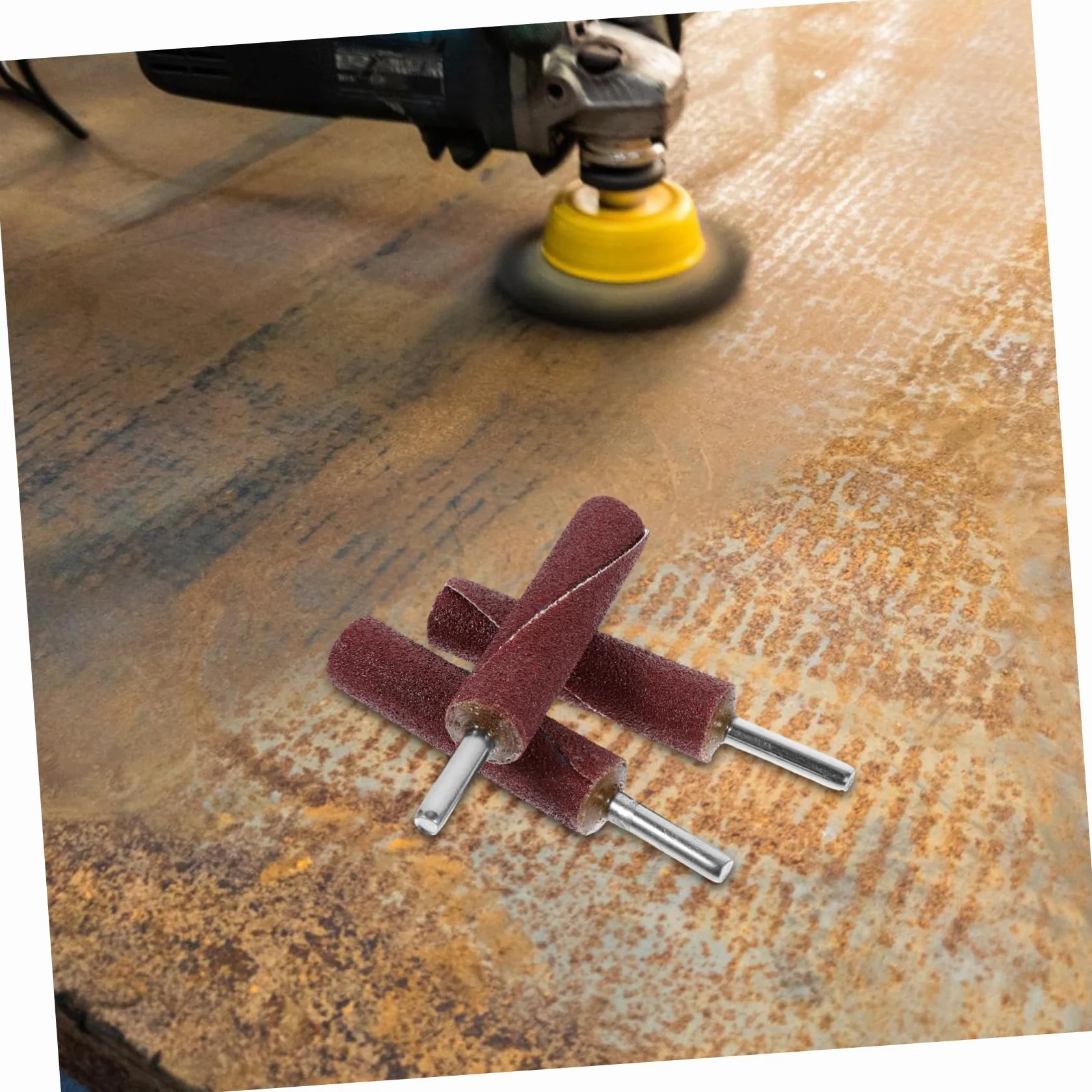 Kit Di Tamburi Abrasivi Per Trapano Di Vetrata Bastoncini Abrasivi Grana Per Levigatura Metallo Legno Plastica Pietra 3 Pezzi