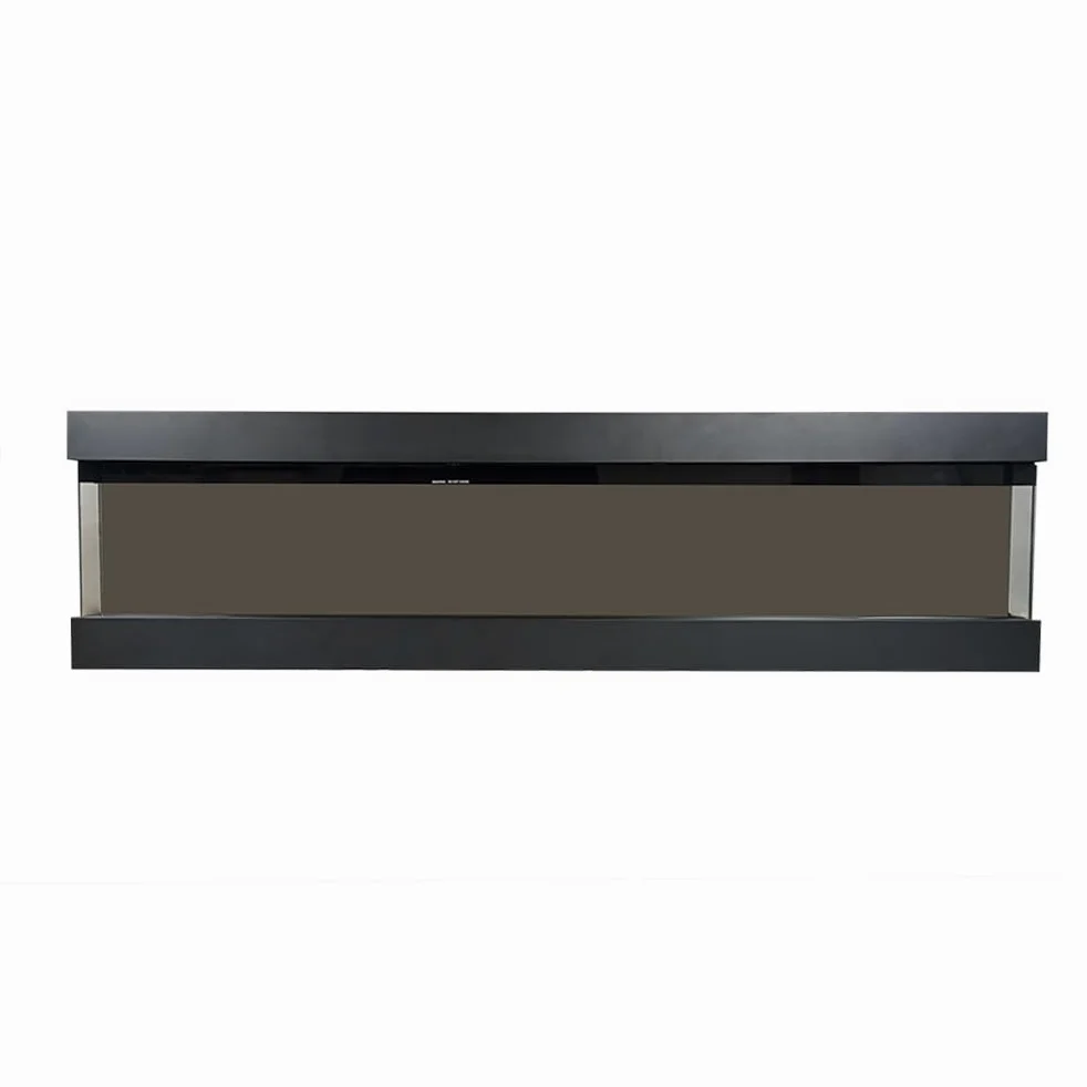 Camino elettrico VELAR | Caminetto a parete da incasso | Stufa ventilata da 750W/1500W a basso consumo, con telecomando, timer, decorazione di tronchi e cristalli (Nero, 182cm)