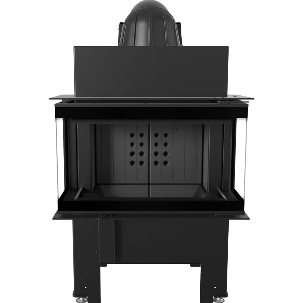 KRATKI Inserto per camino in acciaio a legna NBC 7 kW Ø160 bifacciale A+ | Acciaio nero, efficienza 83%, classe A+. Ecodesign, BImSchV 2, Kratki PRO; per recupero calore.; combustione efficiente
