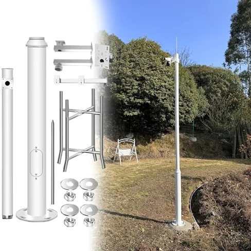 Supporto esterno di Palo della telecamera di sorveglianza con la scatola di giunzione, accesso del cavo per le colonne solari dell'iluminazione pubblica, sistemi di sicurezza