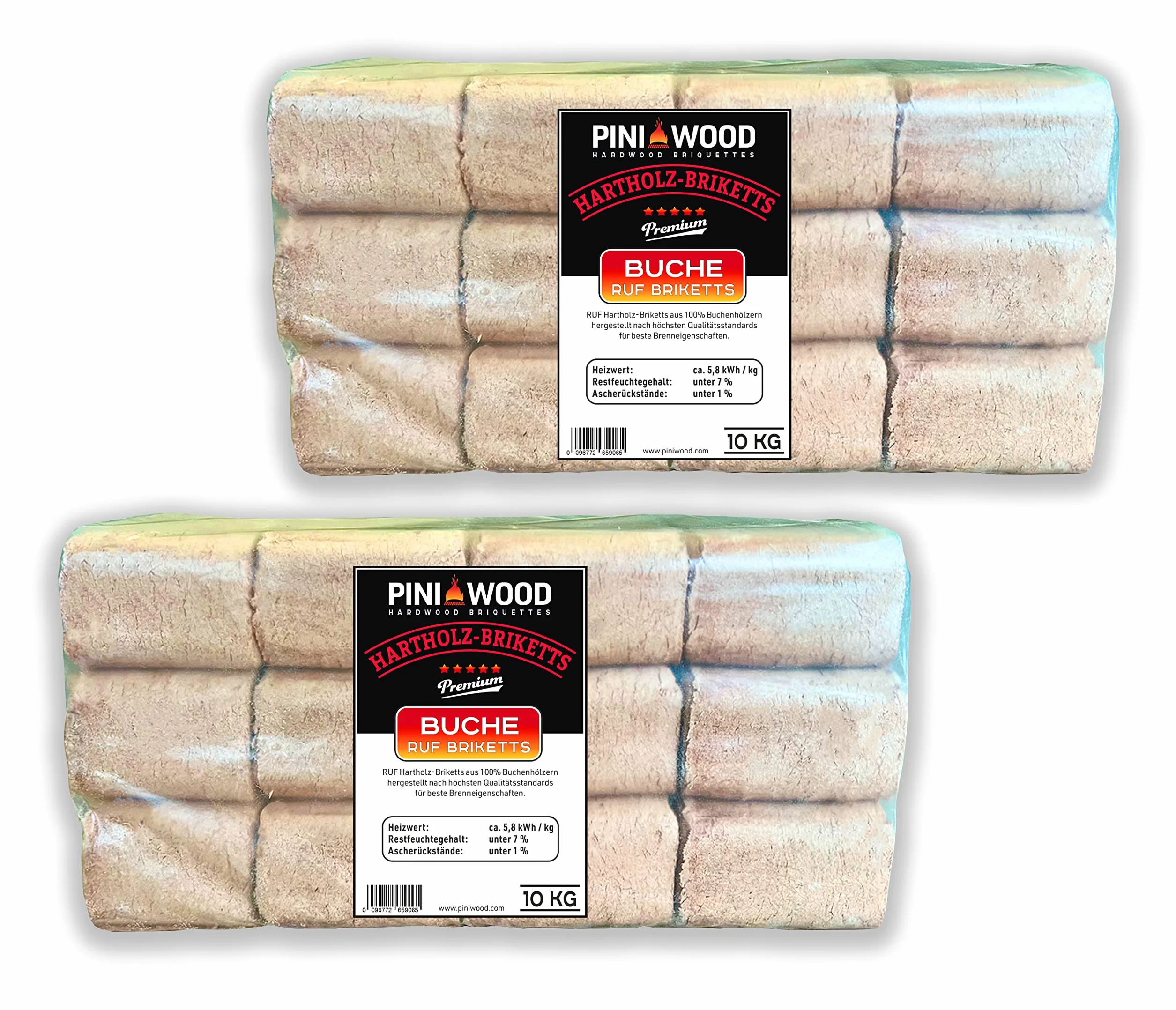 PINI Mattonelle di legno faggio RUF 20 kg
