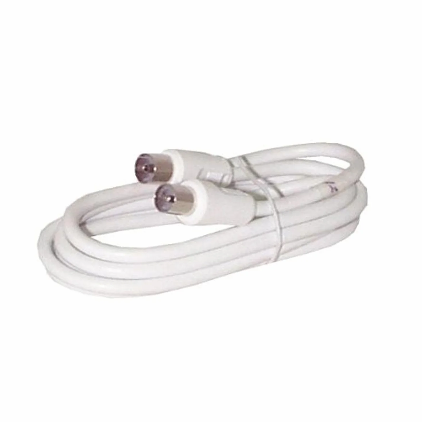 TELESTAR Cavo antenna IEC – 1,0 m (connettore coassiale maschio su presa femmina) – Bianco