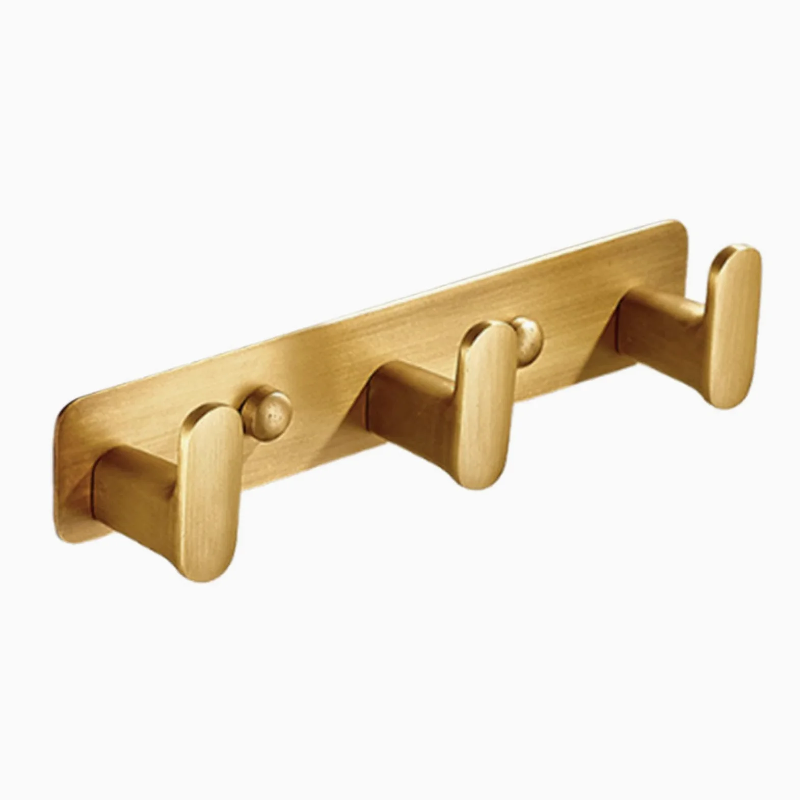 Appendiabiti da Parete Ganciera per Cappelli Portasciugamani da Muro Supporto per Borse E Chiavi Struttura Salvaspazio in Ottone Adatto per Ingresso, 3 Ganci
