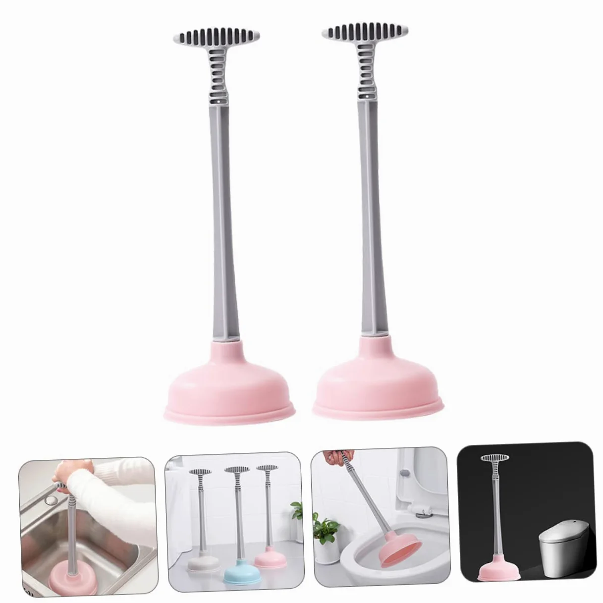 DOITOOL 2pezzi Bastoncini di Aspirazione per WC Soluzioni per Intasare WC Sturalavandini Ventosa per Casa Prodotti per Pulizia delle Fognature