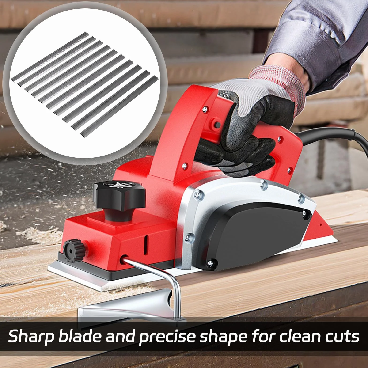 Lame per pialla 82 mm HSS Bosch Makita 10 pezzi
