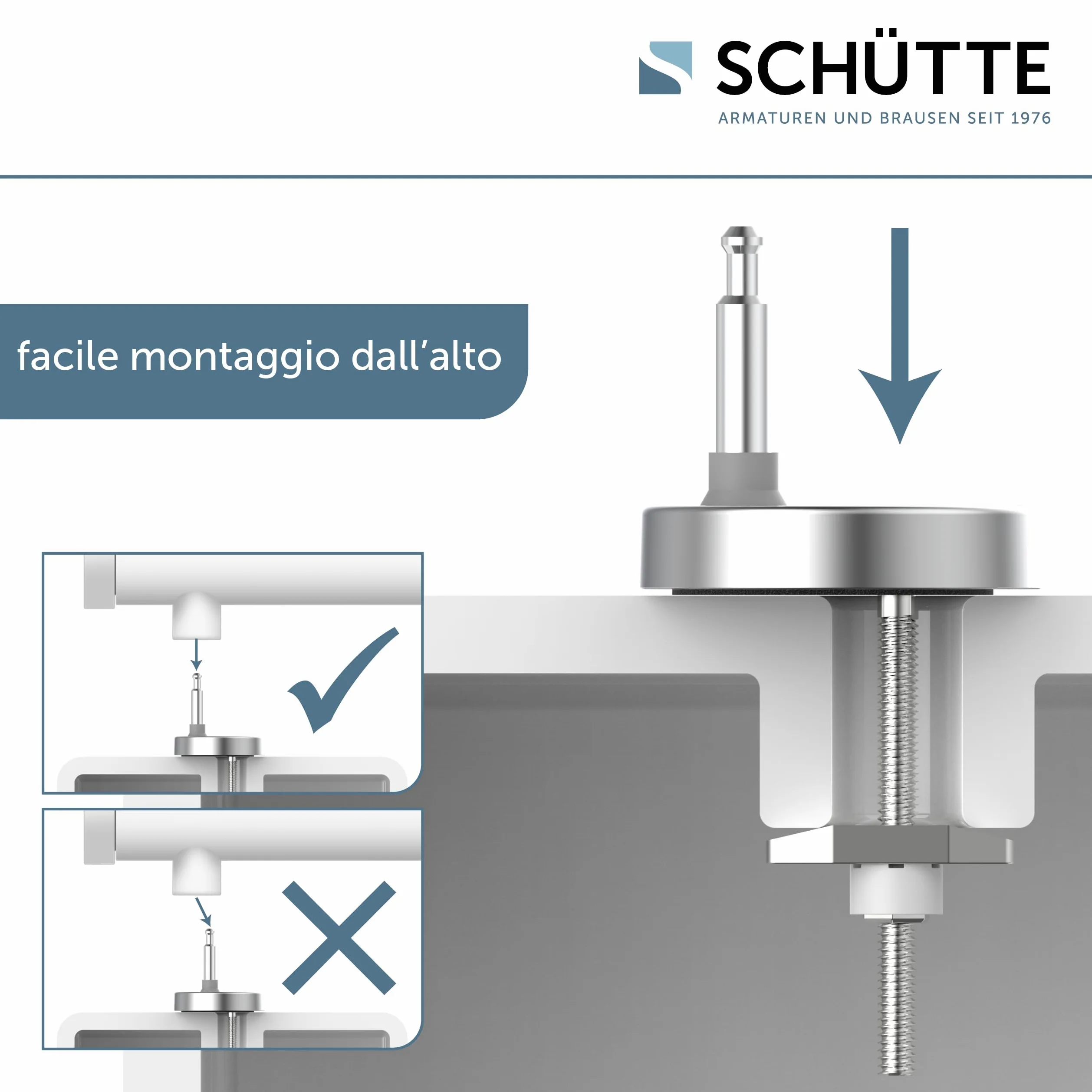SCHÜTTE 82584 - Sedile WC in Duroplast High Gloss, bianco, con abbassamento automatico e chiusura rapida, motivo