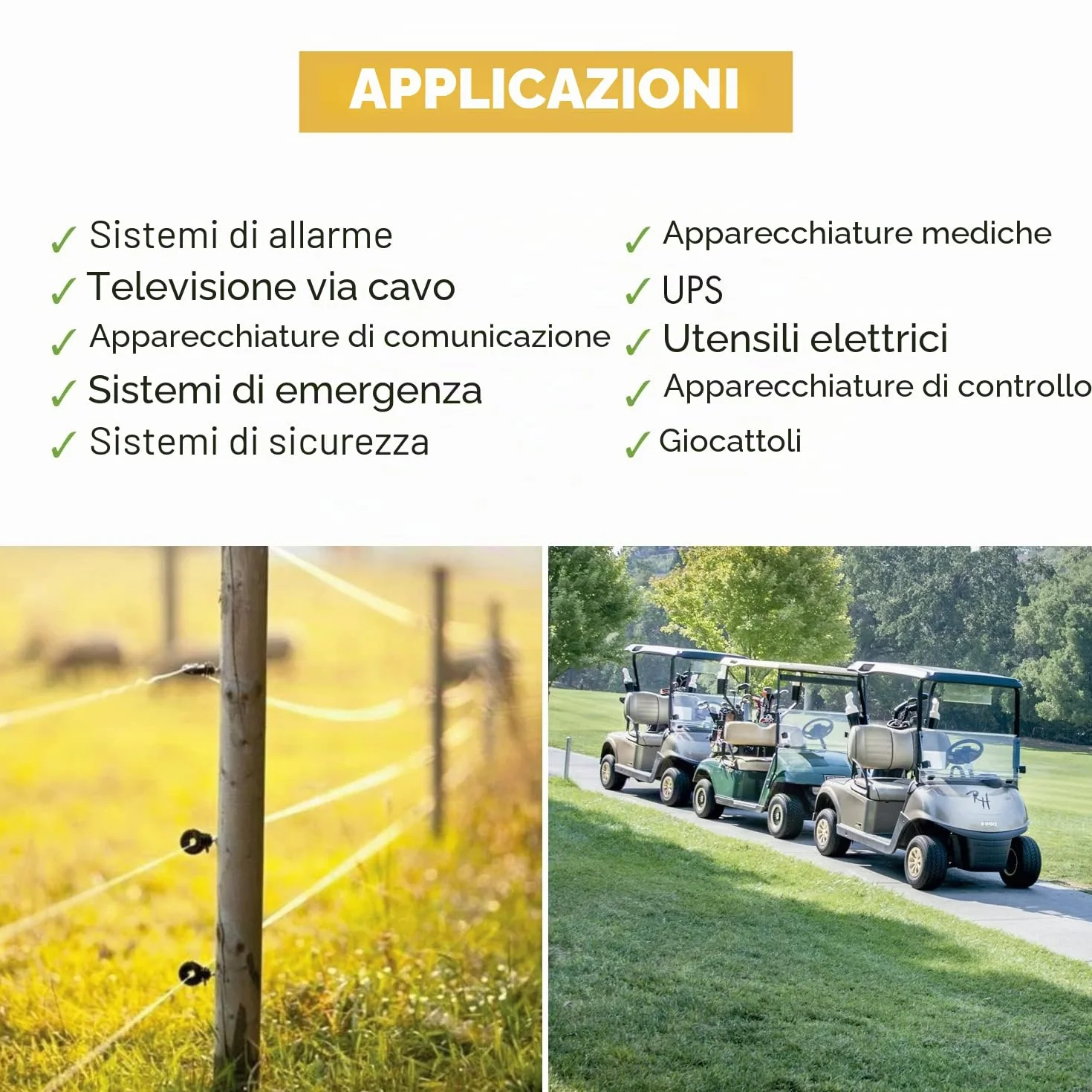 Batteria al piombo sigillata AGM ricaricabile 6V 4,5Ah per allarmi giocattoli recinzioni
