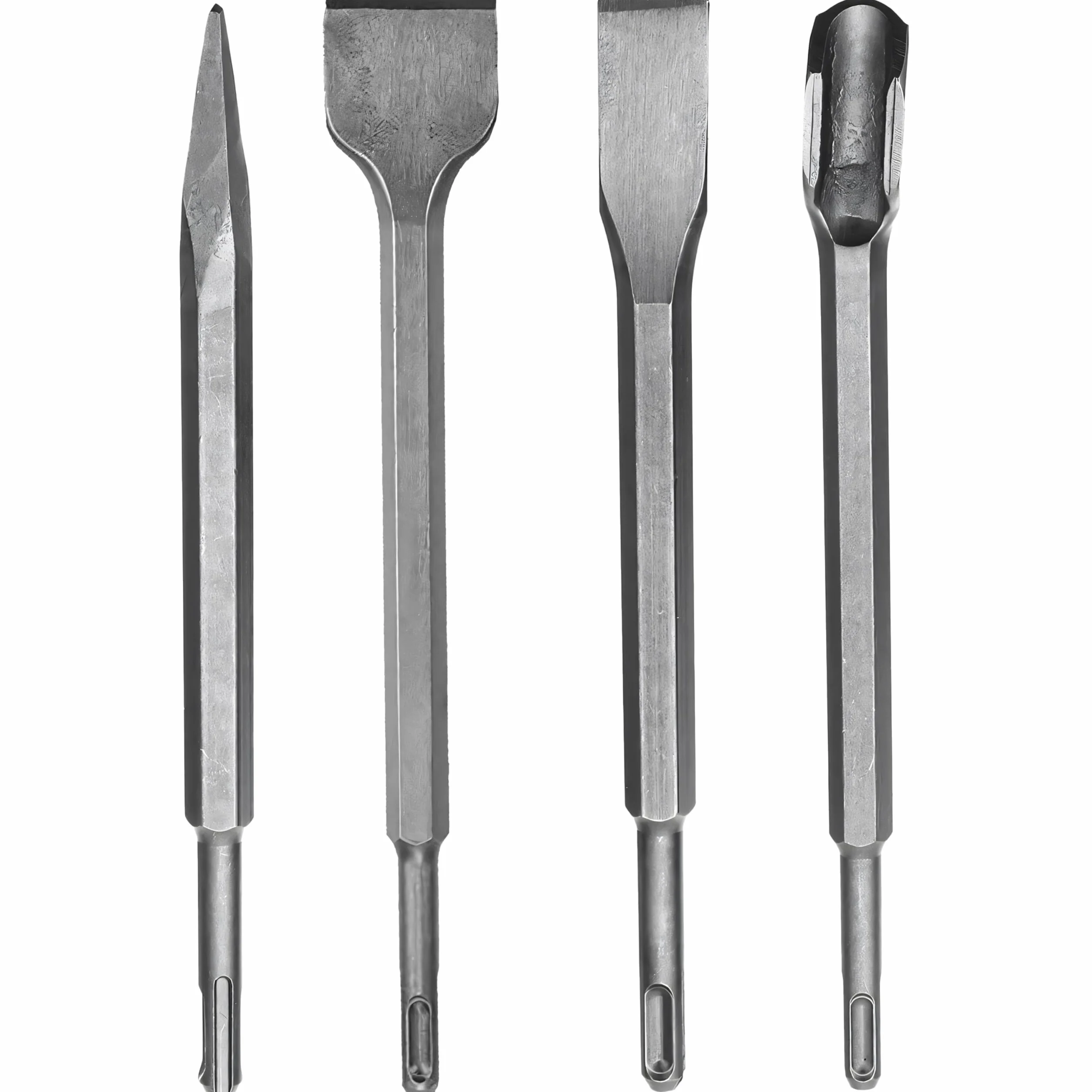 Retoo SDS Plus zestaw 4 sztuk 250 mm dłuta do płytek betonu cegły asfaltu