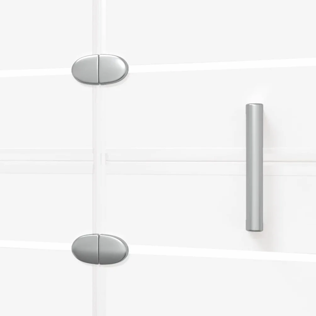 Box doccia pieghevole ESG, 120 x 140 cm, bianco, telaio in alluminio con maniglia, per bagno, paraspruzzi, guarnizioni e accessori di montaggio, adatto per bagno e impianti sanitari