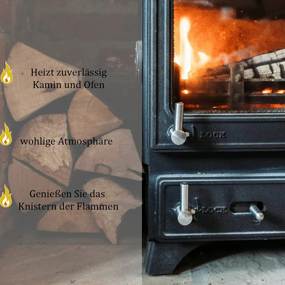 Legna da Ardere 30 kg per Stufa e Camino Ceppi 25 cm Flameup