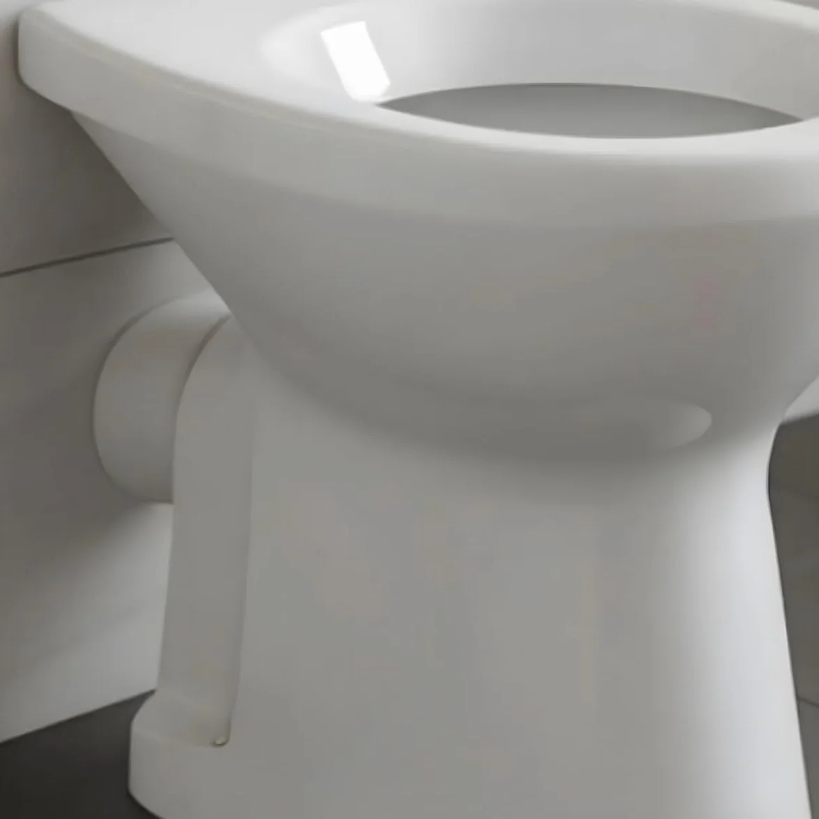 Vaso wc a terra in ceramica bianca serie Elite con scarico a parete