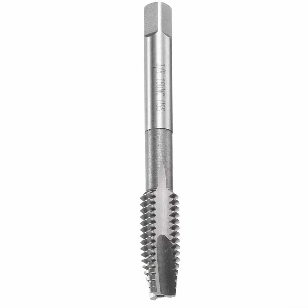 Maschio filettato a spirale 3/8-16 UNC HSS non rivestito 3 scanalature per acciaio inossidabile alluminio