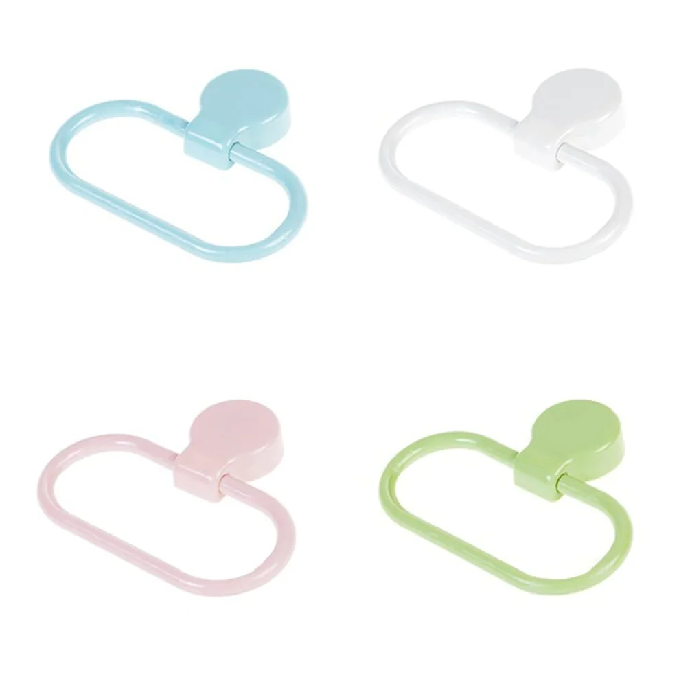 Porta asciugamani adesivo in plastica per bagno e cucina, colore: blu