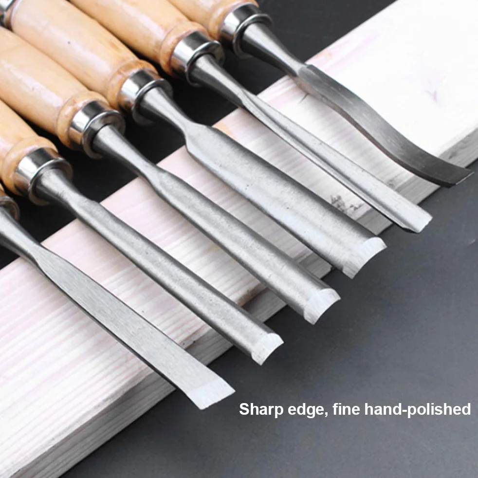 TIMESETL Scalpelli per Legno 12 Pezzi con Lime e Olio di Pietra, Coltello per Intagliare il Legno