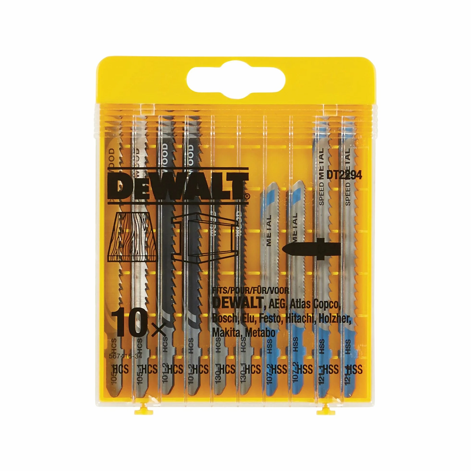DEWALT DT2294-QZ - Set 10 pezzi per tagli su legno/metallo