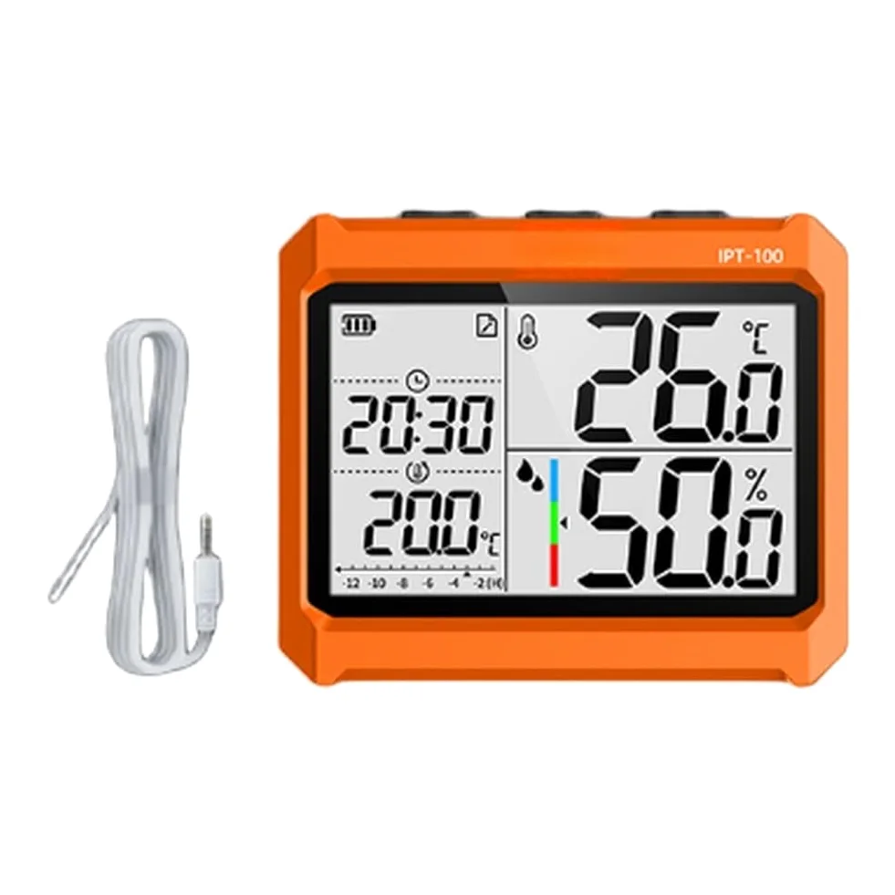IPT 100 - Misuratore di temperatura e umidità senza fili, industriale, precisione ±0,5 °C, registratore dati con app per magazzino da -10 a 50 gradi (strumento e sonda)