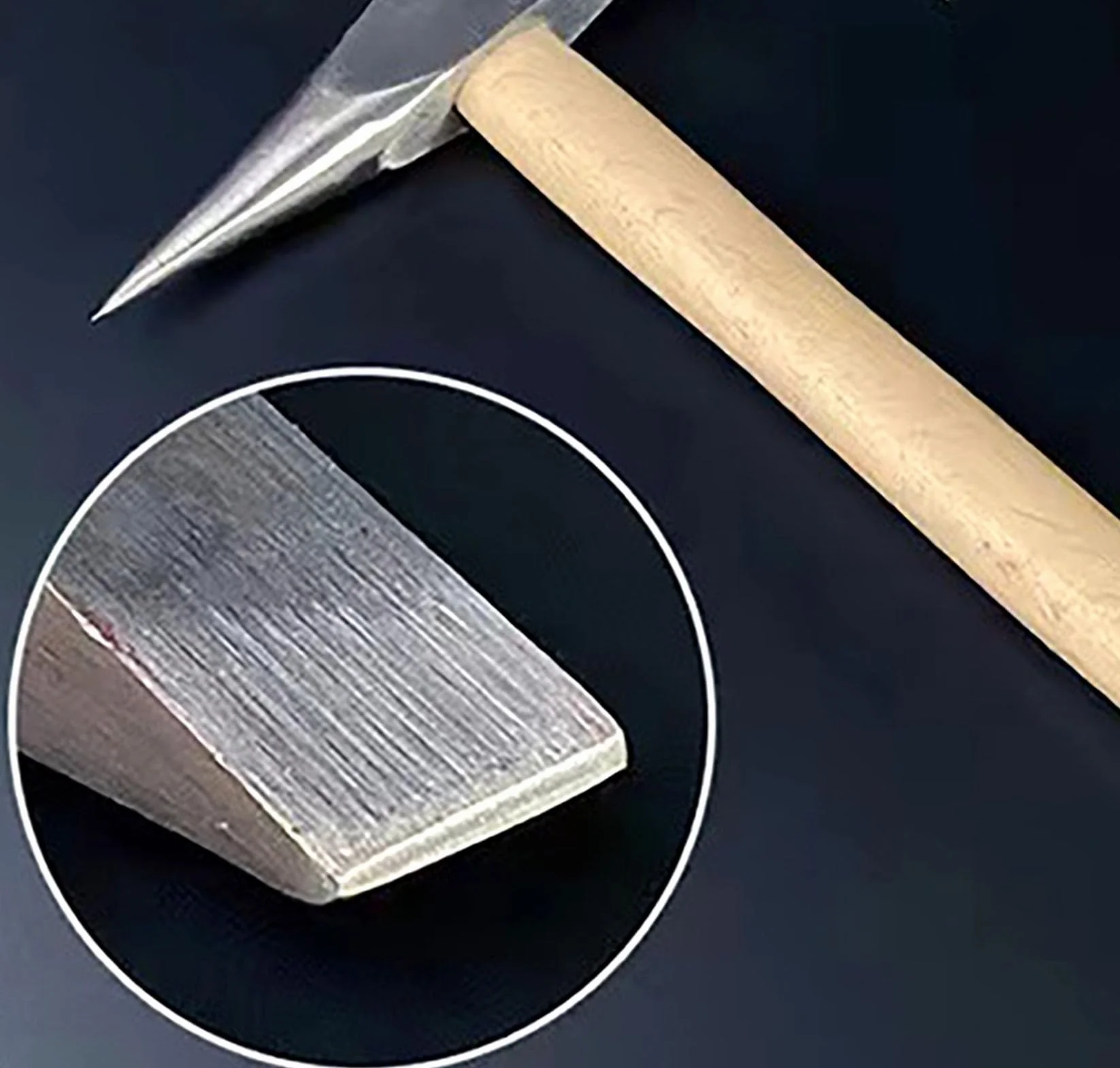 Martello per saldatura in acciaio forgiato 500 g 33,1 cm manico in legno