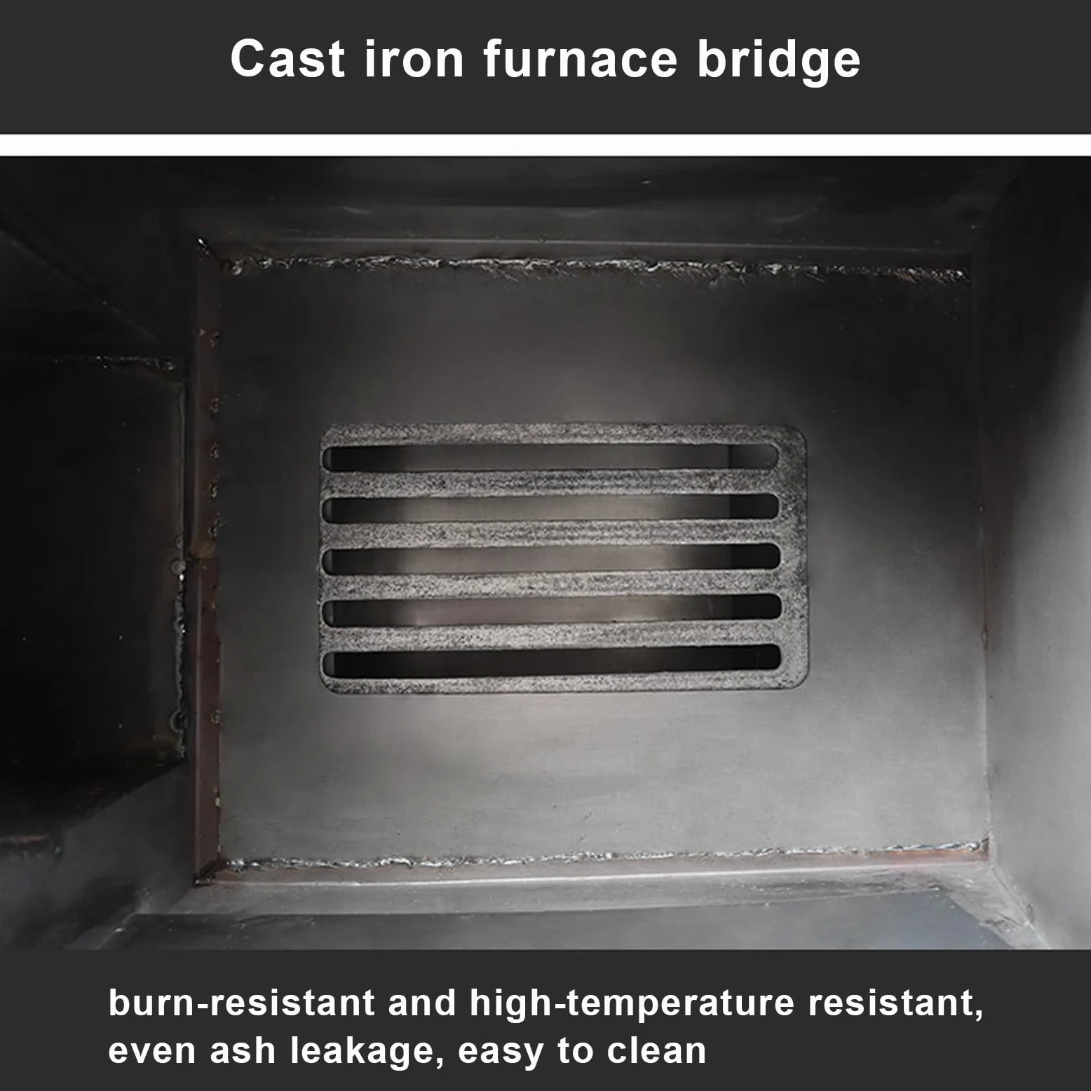 Stufe a Legna da Interno con Fornon e Tubi da Fumo Elevata Dissipazione del Calore, Stufa a Legna Multiuso per Riscaldamento, Cottura e Acqua, Nessuna Perdita di Fumo(60 * 40 * 46cm)